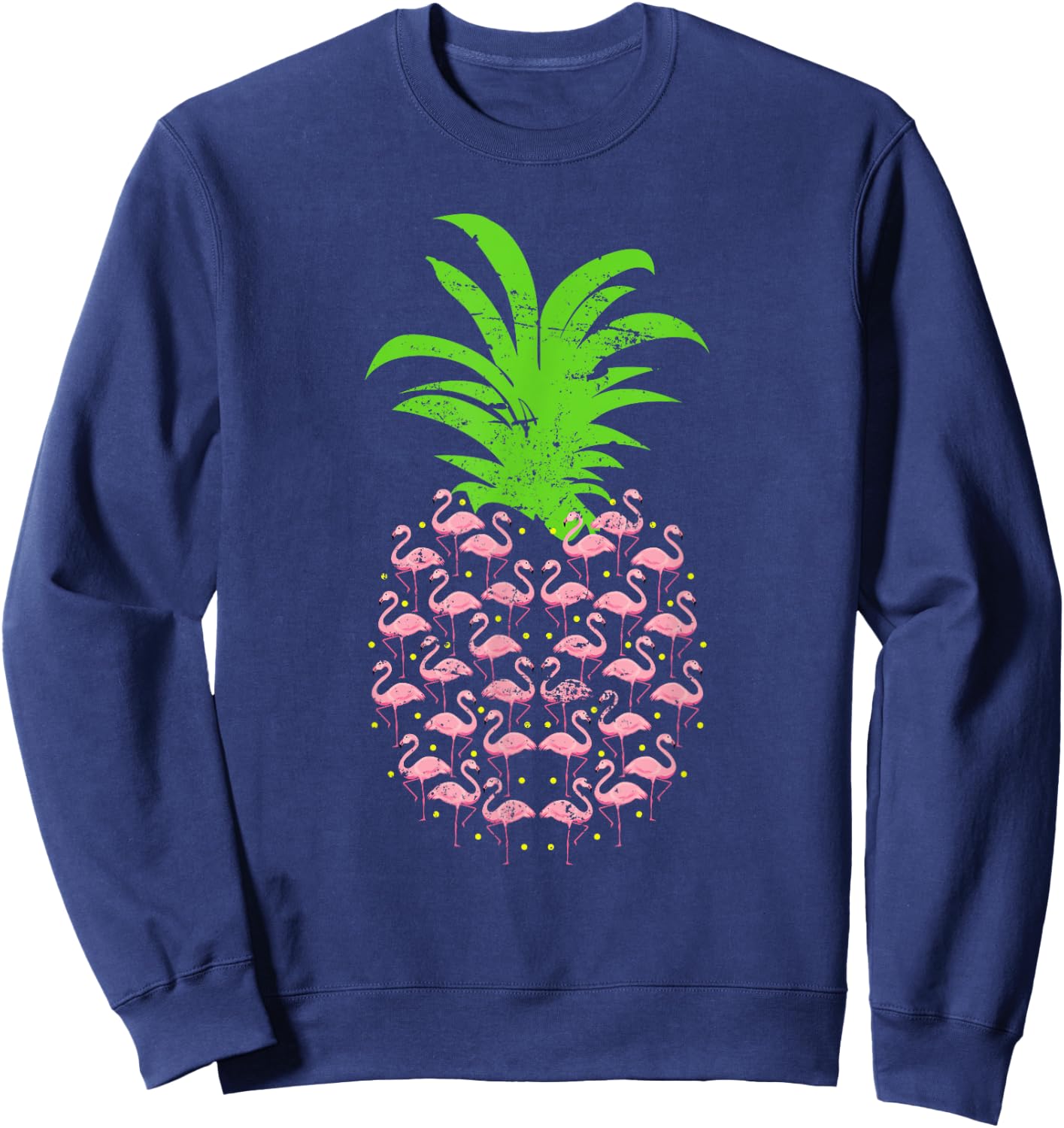 Pineapple Flamingo Sweatshirt - Sweatshirt | Navy