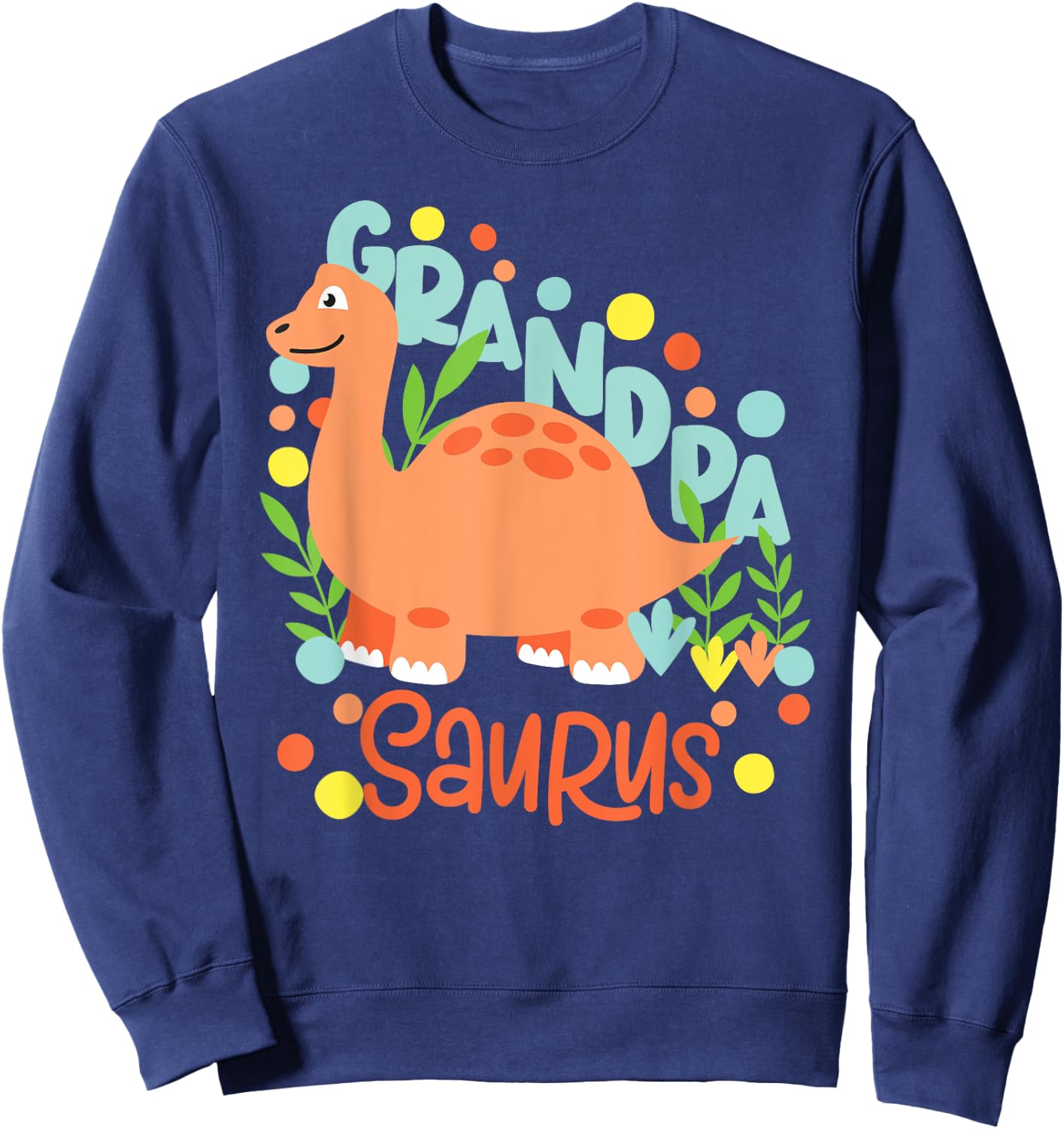 Grandpa Saurus Rex Dinosaur Kids Sweatshirt - Sweatshirt | Navy