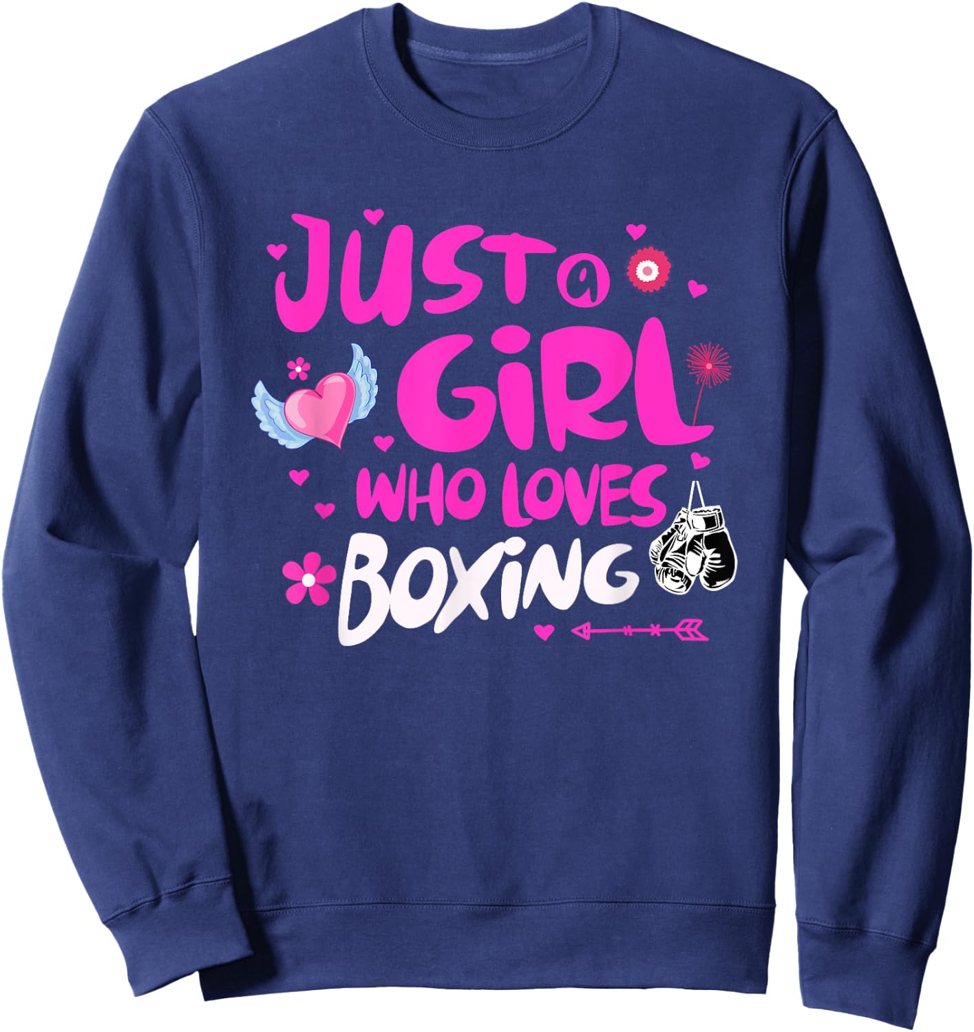 Just a Girl Who Loves Boxing Sweatshirt - Sweatshirt | Navy