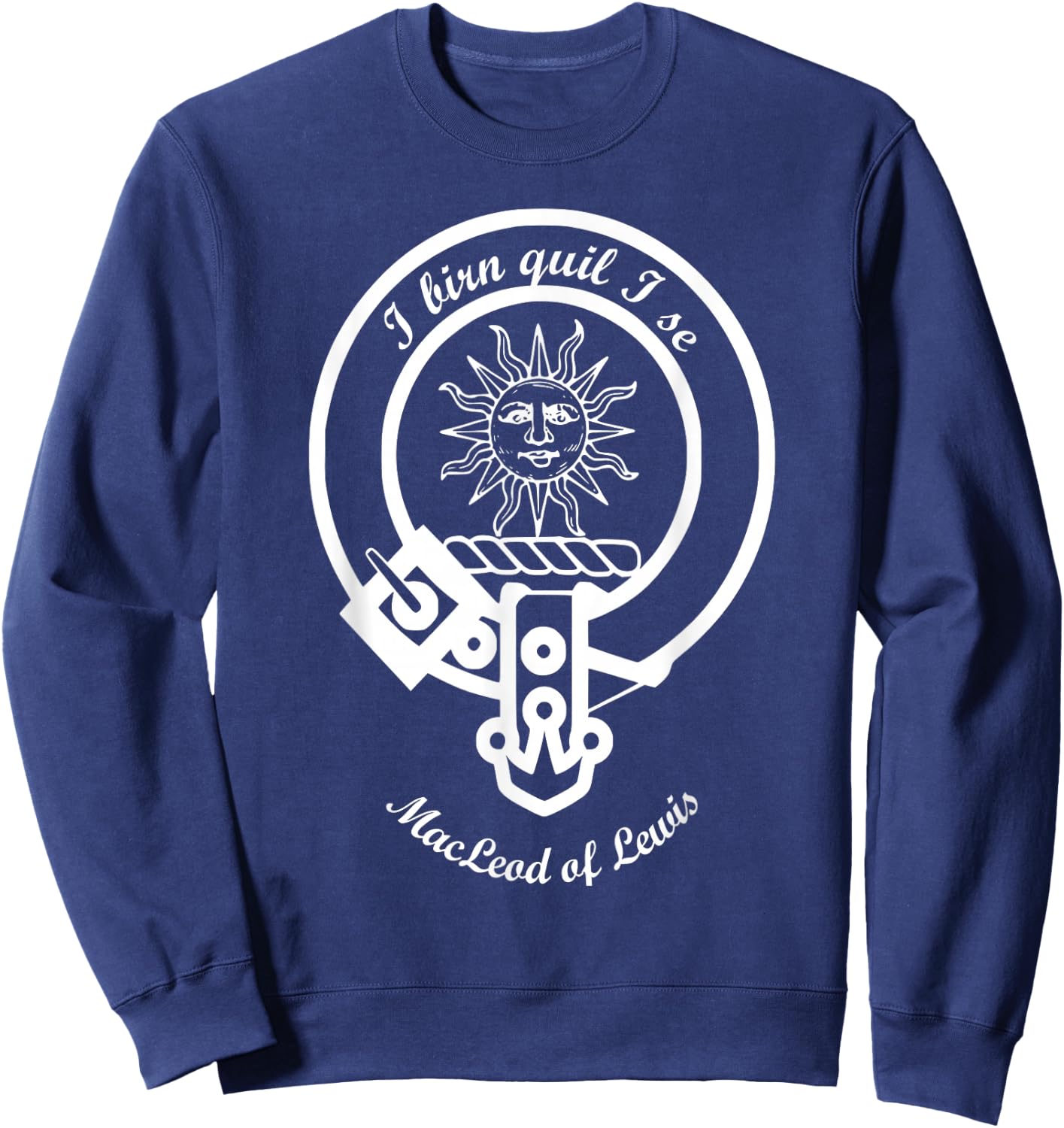 Clan MacLeod of Lewis surname last name crest Sweatshirt - Sweatshirt | Navy