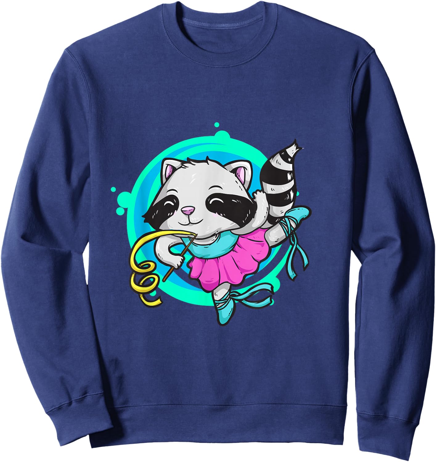 Ballet Dancer Raccoon Trash Panda Ballerina Ballet Teacher Sweatshirt - Sweatshirt | Navy
