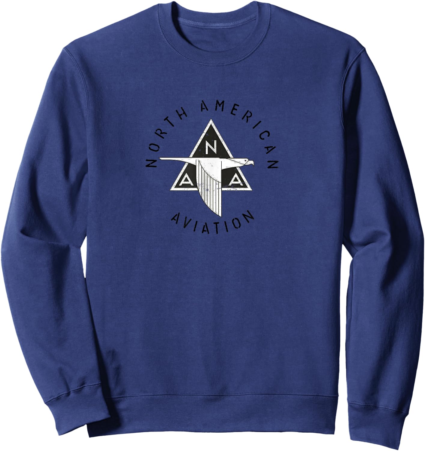 Military clothing aircraft of WW2 North American Aviation , Small, Grey Sweatshirt - Sweatshirt | Navy