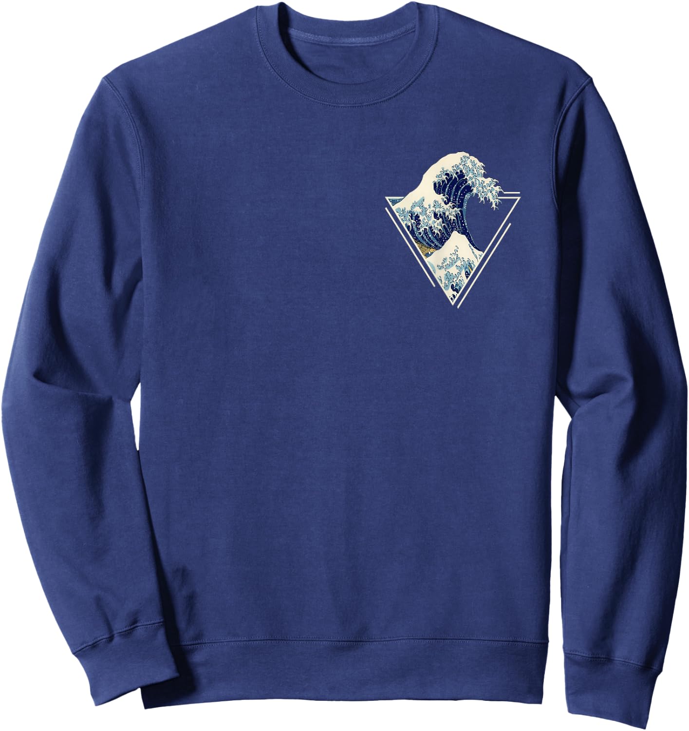 Kanagawa Japanese Art The Great Wave Vintage Aesthetic Sweatshirt - Sweatshirt | Navy