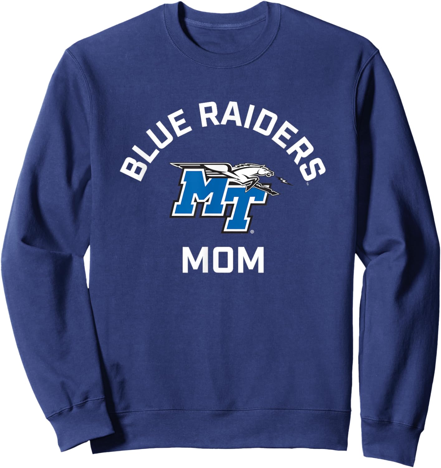 Middle Tennessee MTSU Blue Raiders Arched Mom Sweatshirt - Sweatshirt | Navy