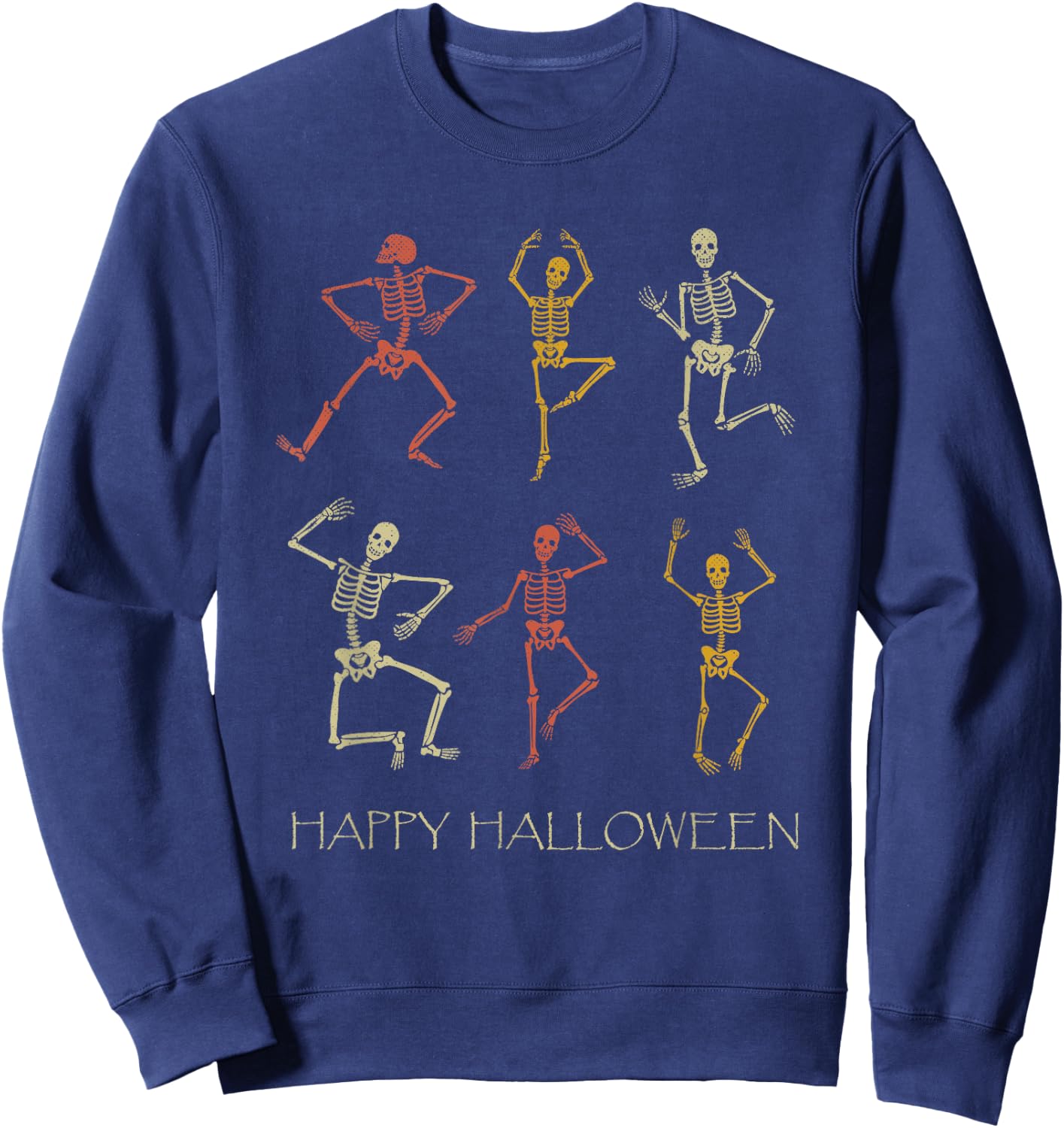 Dancing Skeleton Halloween Sweatshirt - Sweatshirt | Navy
