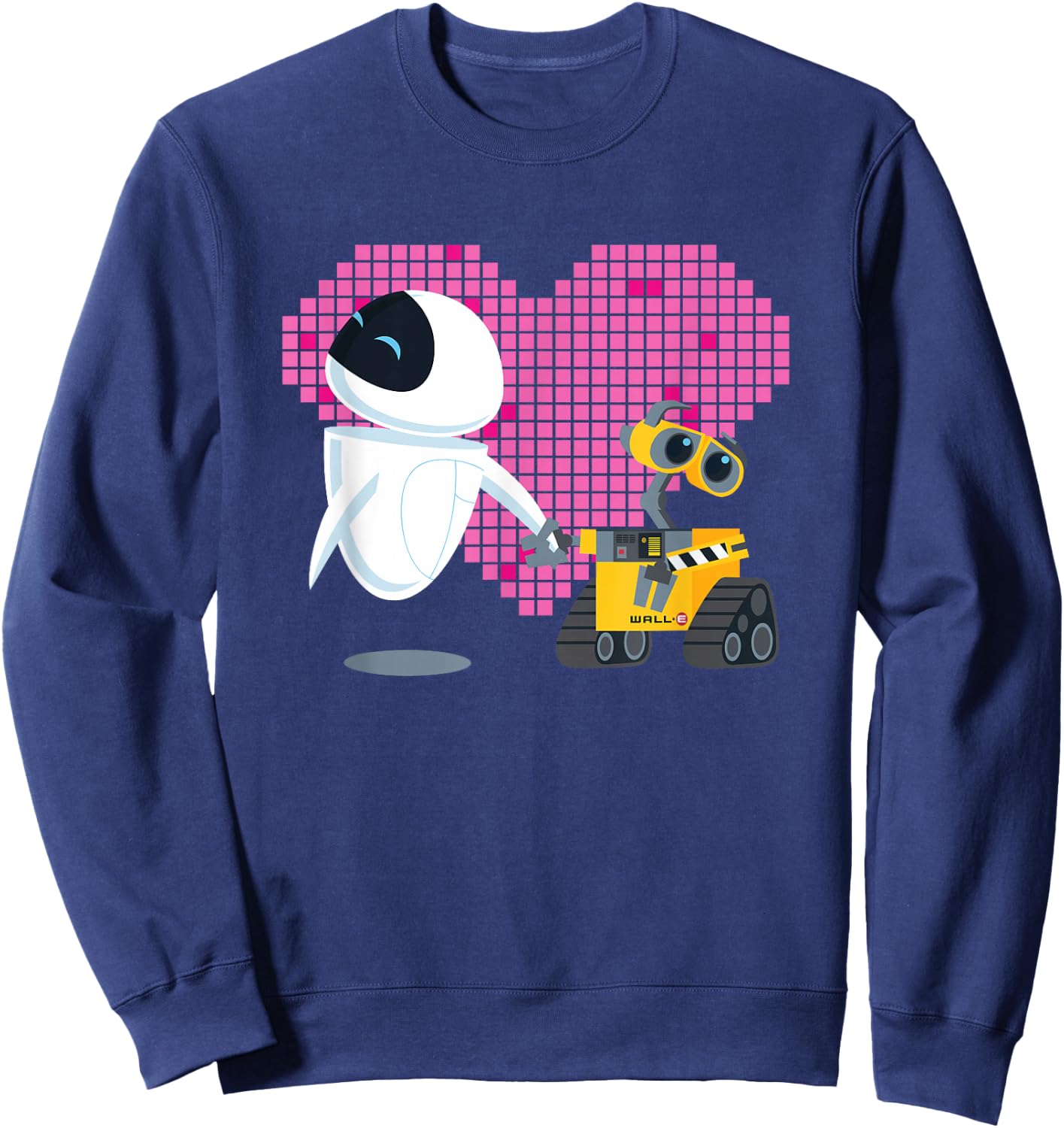 Disney Pixar Wall-E and Eve Geometric Heart Sweatshirt - Sweatshirt | Navy
