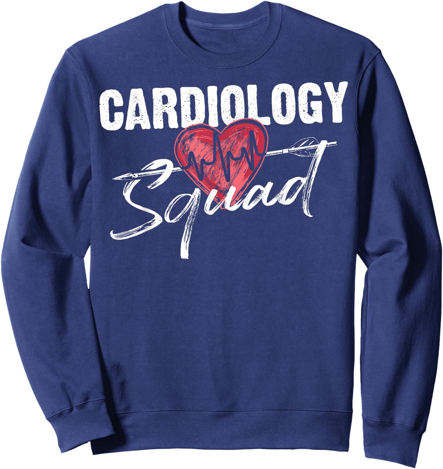 Funny Cardiology Squad Gift Cardiovascular Technologists Sweatshirt - Sweatshirt | Navy