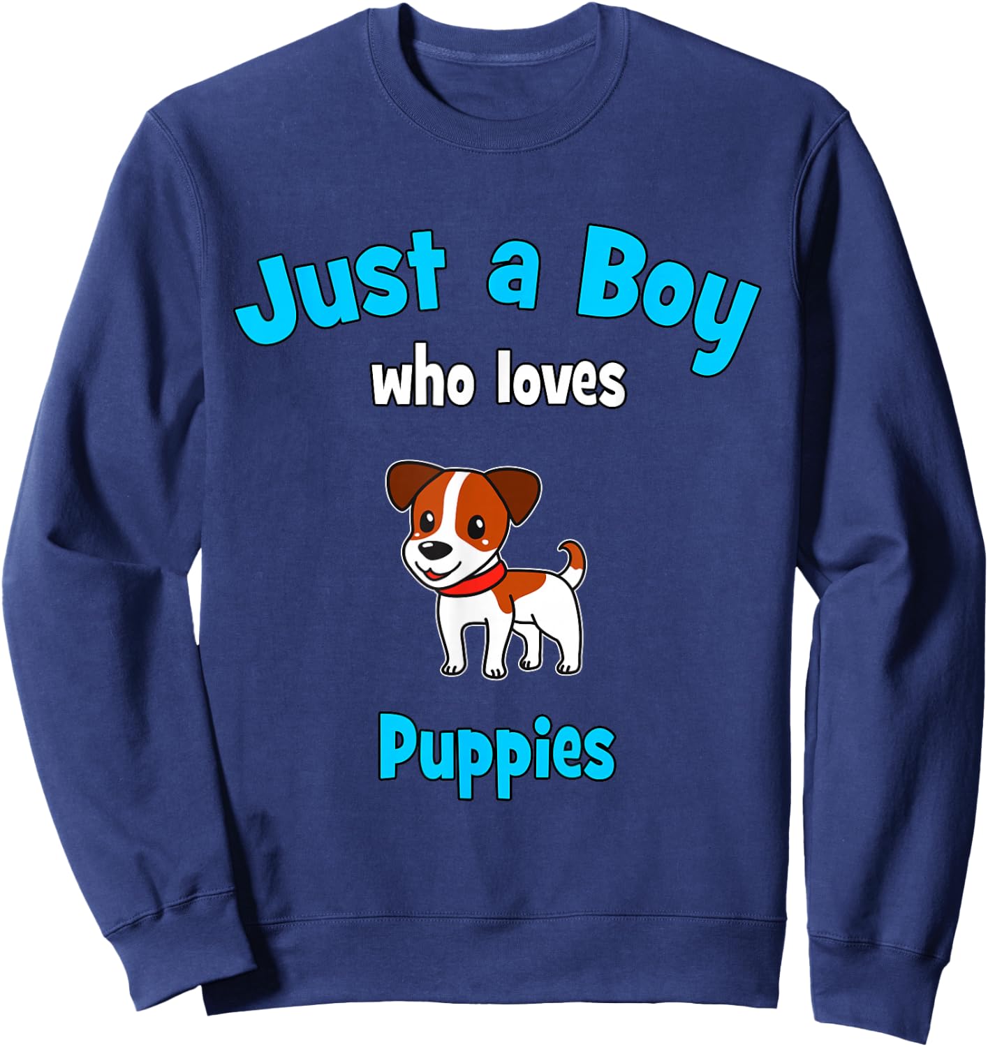 Puppy Shirt for Boys | Kids Puppy Sweatshirt - Sweatshirt | Navy