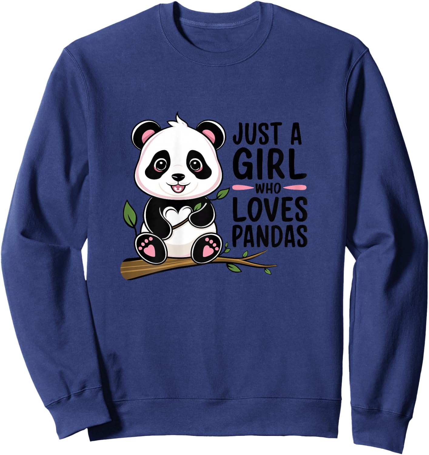 Just A Girl Who Loves Pandas Sweatshirt - Sweatshirt | Navy