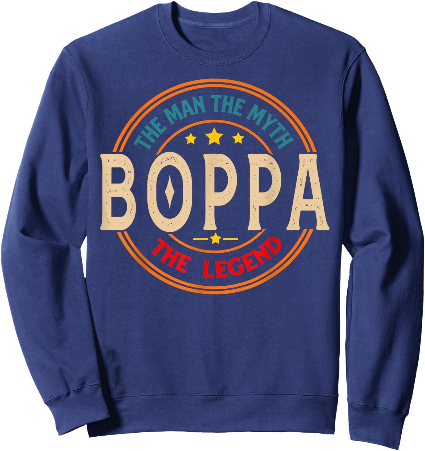 BOPPA The Legend The Man, Funny BOPPA Fathers Day Sweatshirt - Sweatshirt | Navy