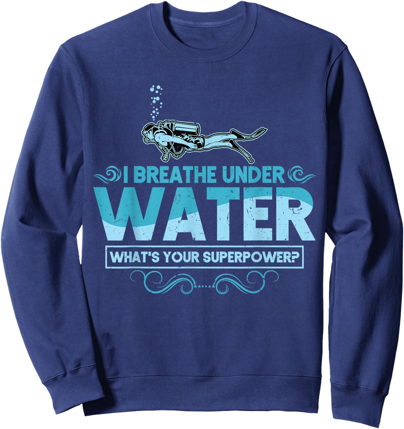 Scuba Diving Shirt Men Women Scuba Diver Gift Ocean Lover Sweatshirt - Sweatshirt | Navy