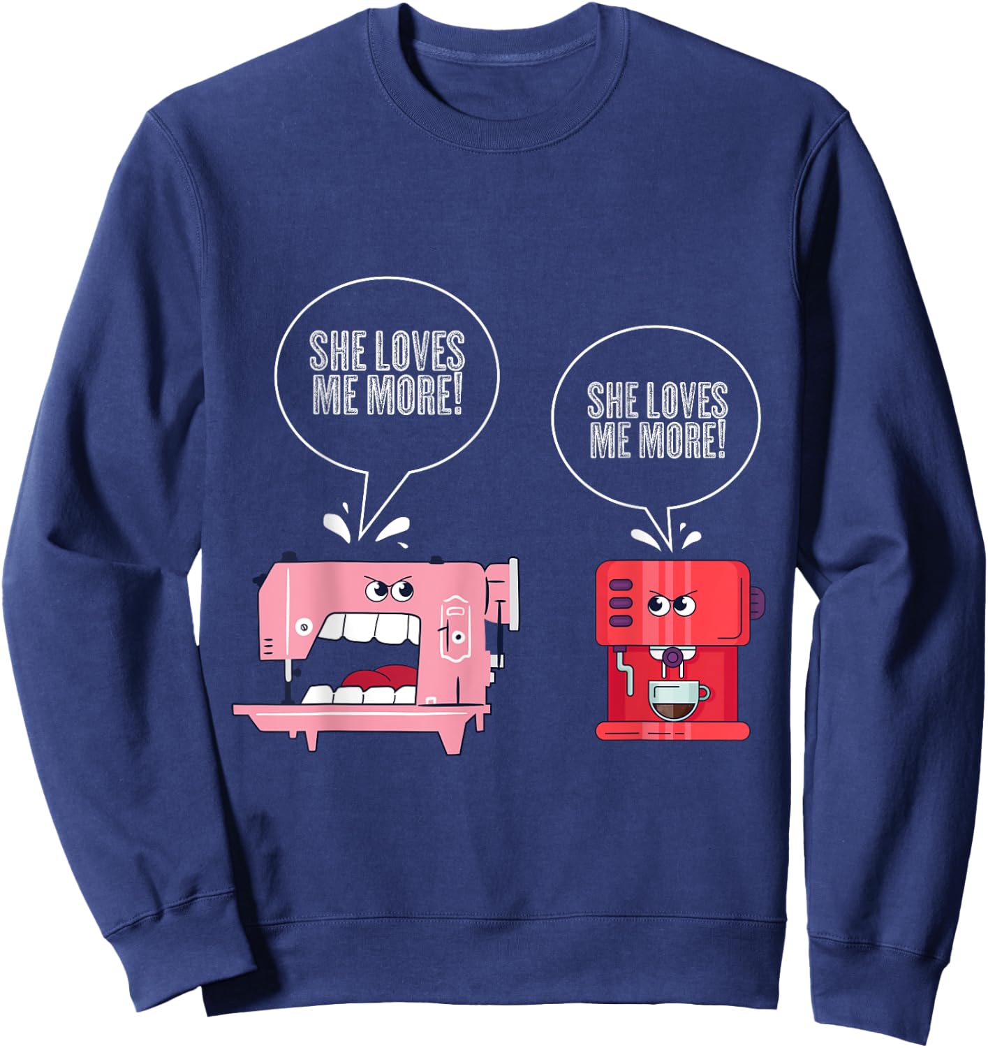 Sewing Machine Coffee Funny Sewing Sweatshirt - Sweatshirt | Navy