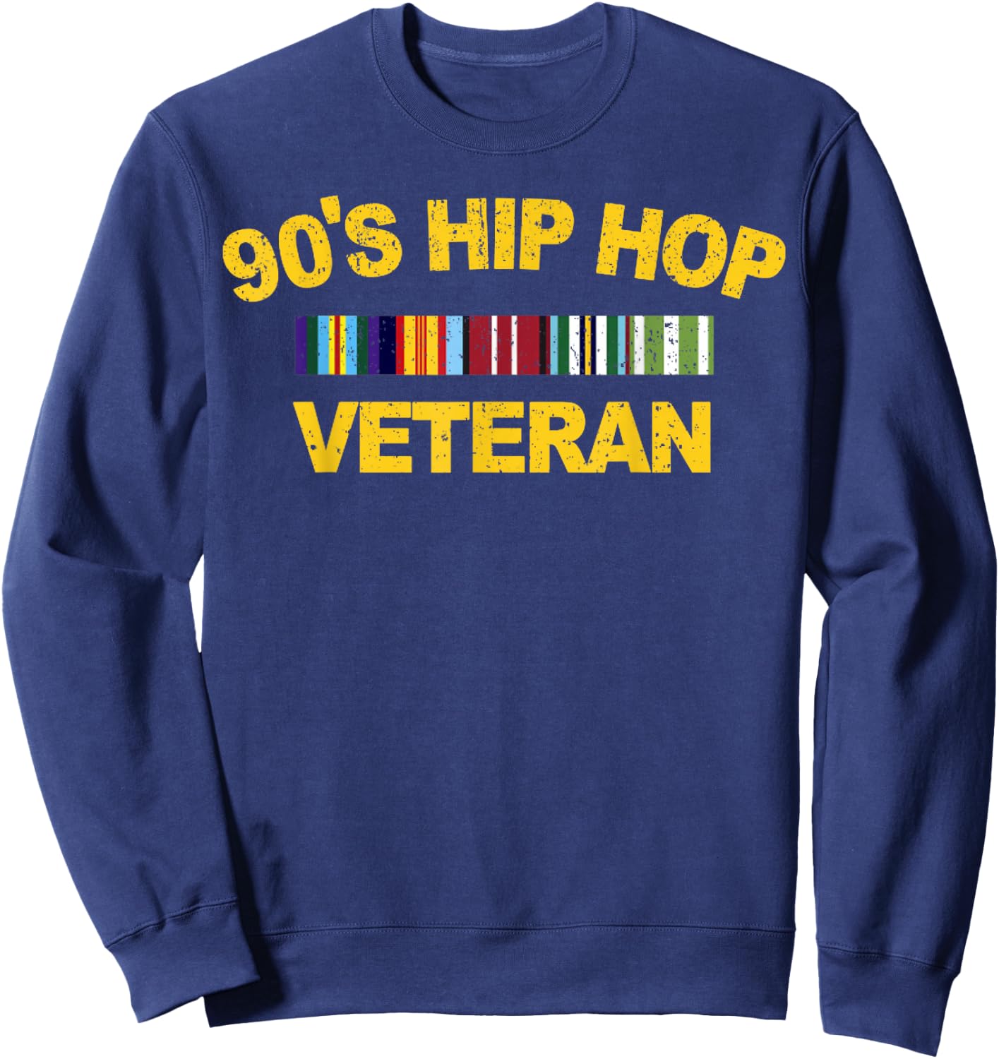 Vintage 90's Hip Hop Veteran Sweatshirt - Sweatshirt | Navy