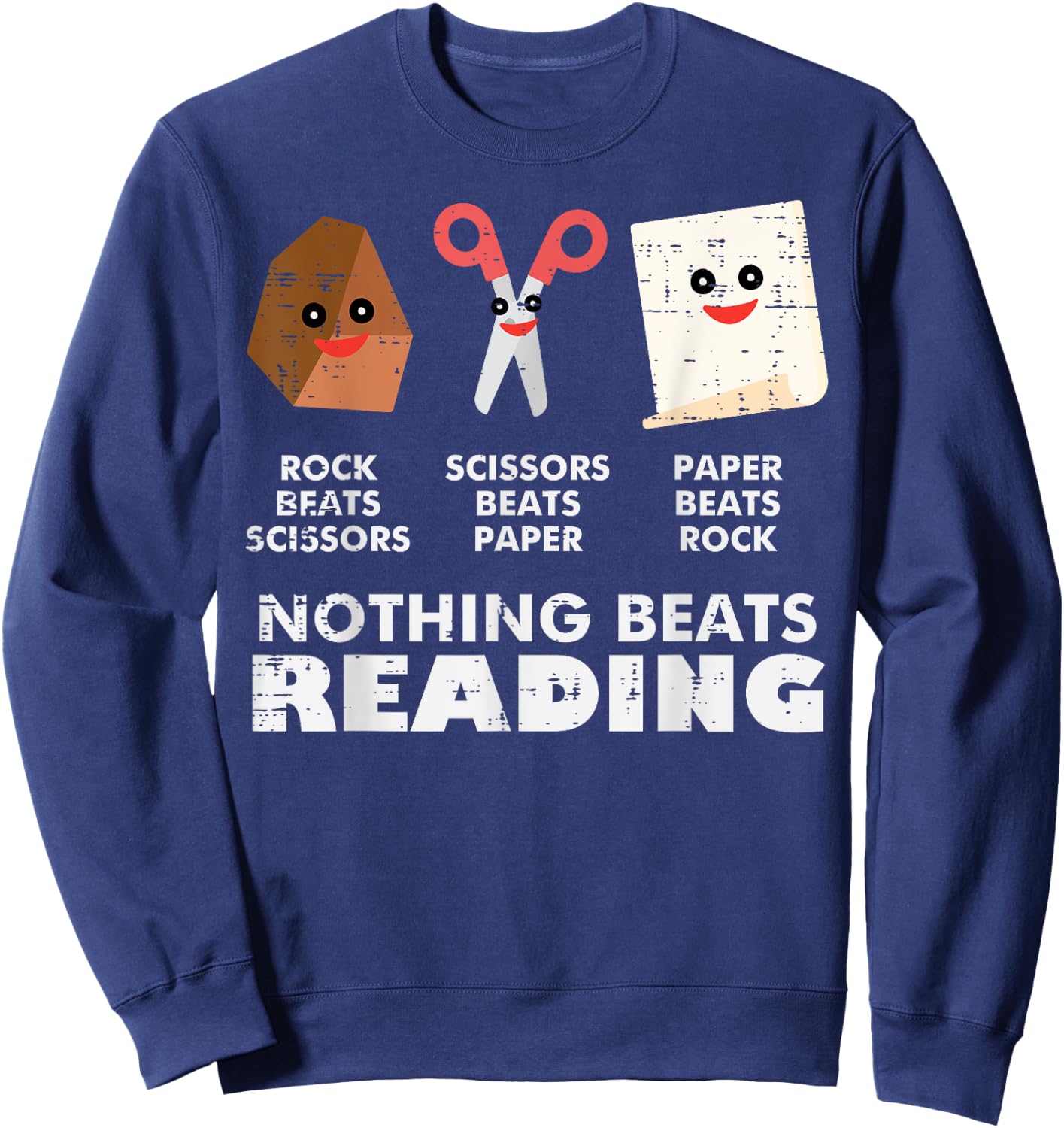 Nothing Beats Reading Book Librarian Across America Kids Sweatshirt - Sweatshirt | Navy