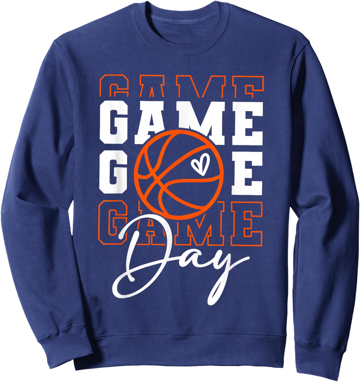 Game Day Basketball Shirt Wineb For Boy Girl Basketball Mom Sweatshirt - Sweatshirt | Navy