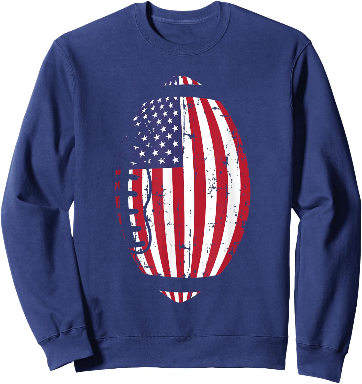 USA Flag Football Sweatshirt - Sweatshirt | Navy