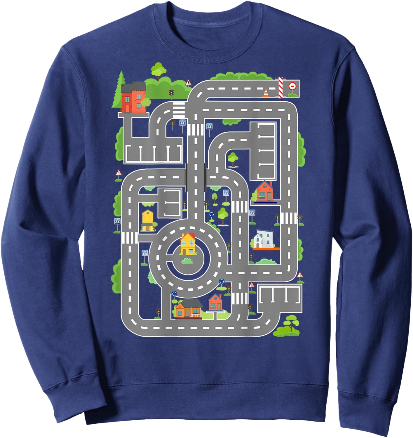 Play Cars On Dad's Back Shirt Funny Kids and Fathers Play Sweatshirt - Sweatshirt | Navy