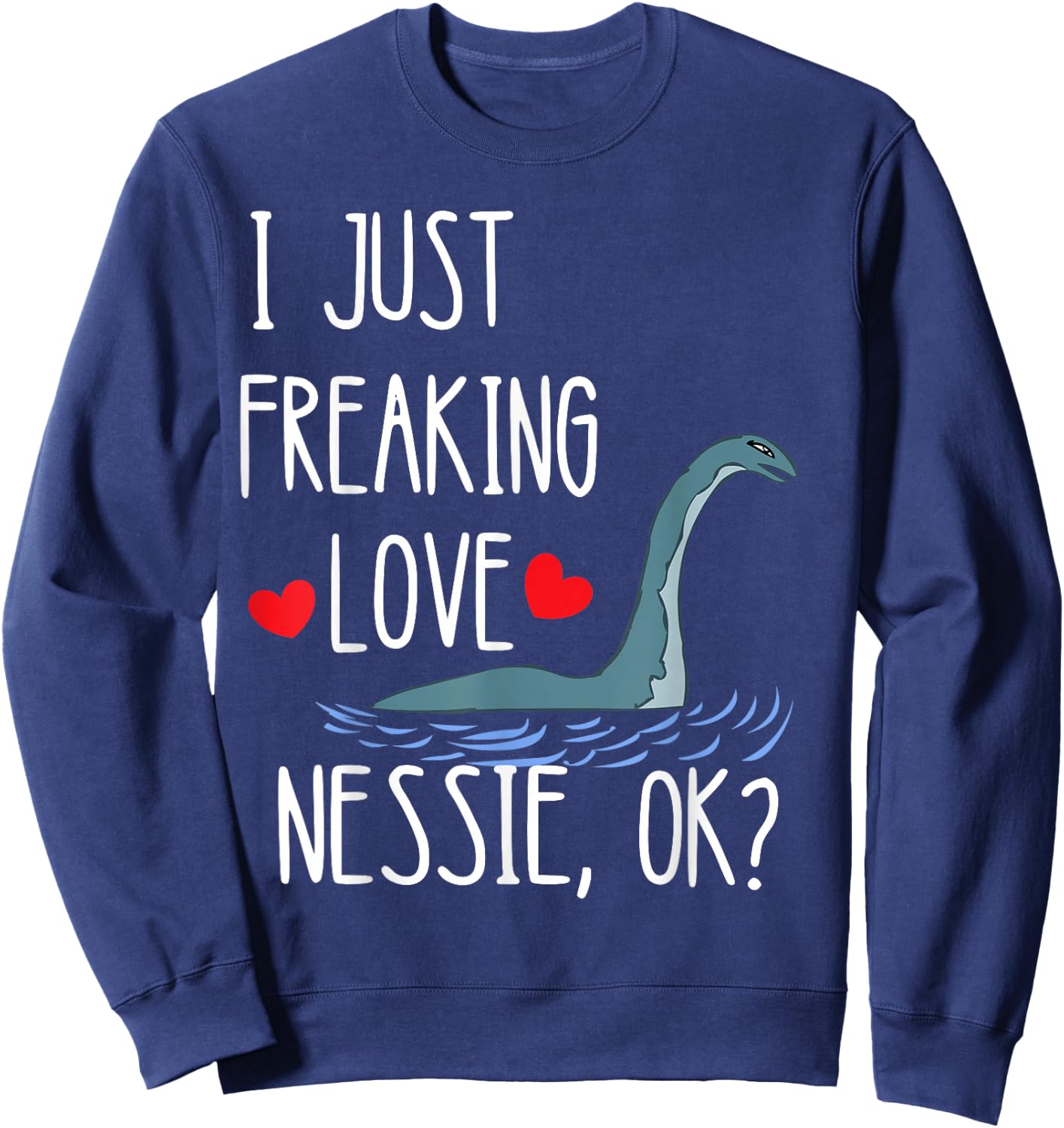 Loch Ness Monster Nessie Scotland Irish Fabulous Creatures Sweatshirt - Sweatshirt | Navy