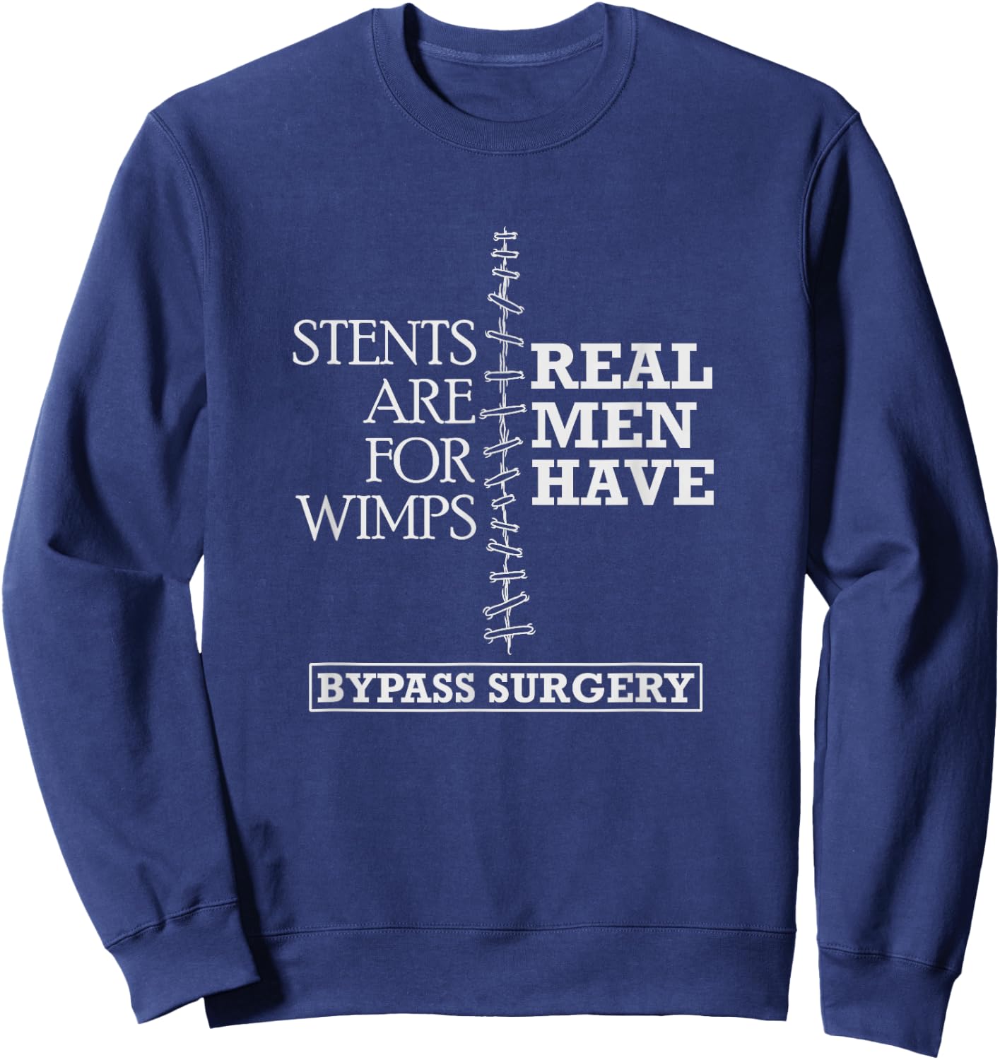 Heart Surgery Survivor After Surgery Recovery Men Bypass Sweatshirt - Sweatshirt | Navy