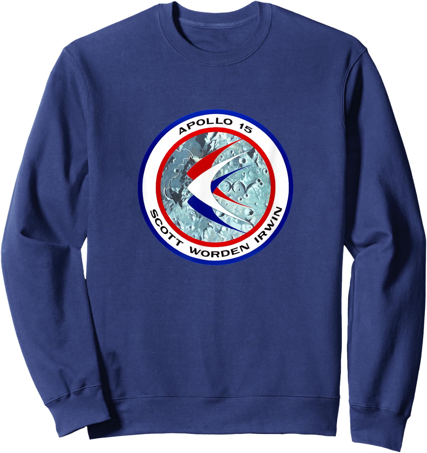 Apollo 15 Mission Patch Insignia Space Exploration Sweatshirt - Sweatshirt | Navy
