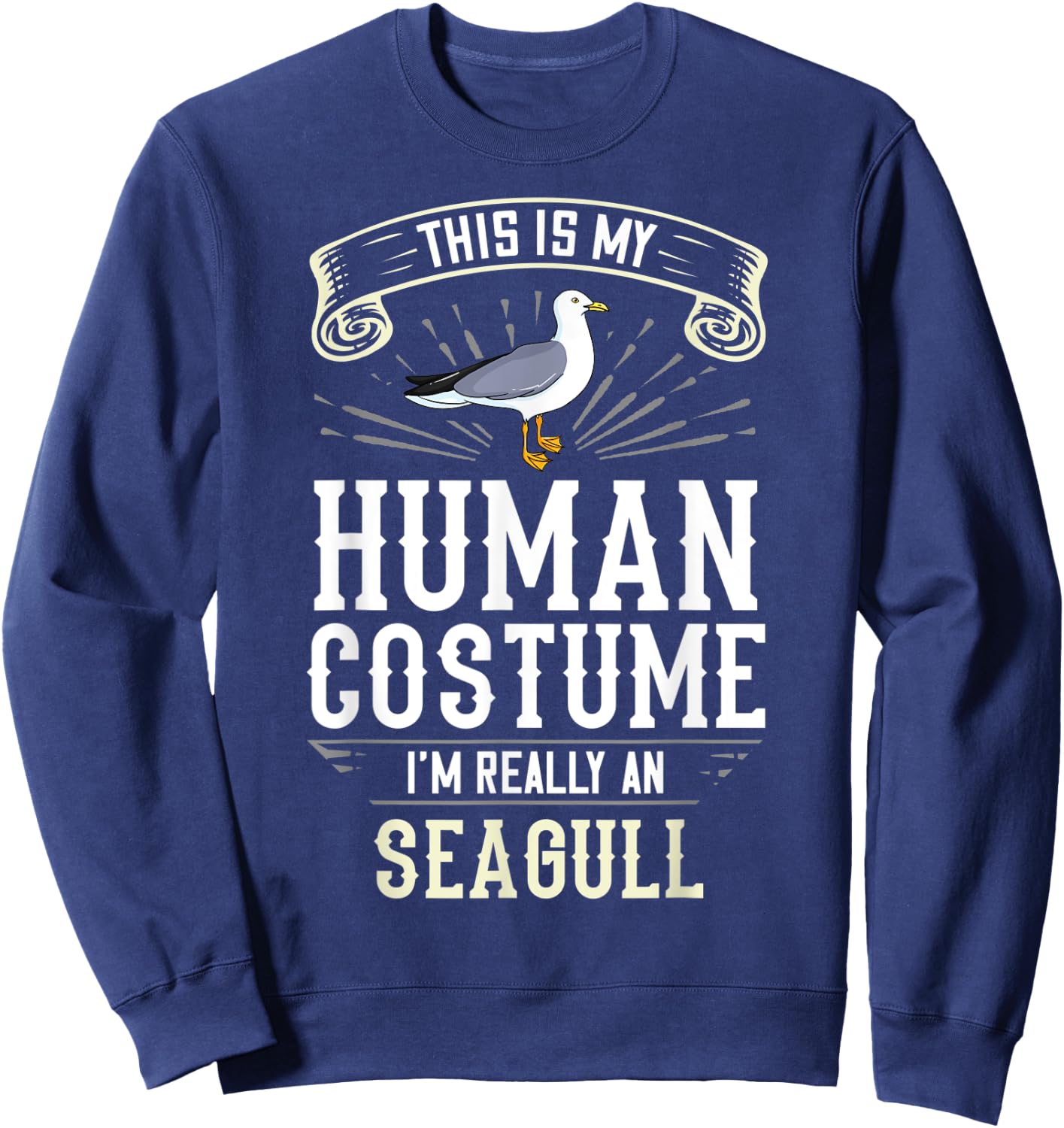 Seagull Seabird Costume Gift Sea Gull Bird Sweatshirt - Sweatshirt | Navy