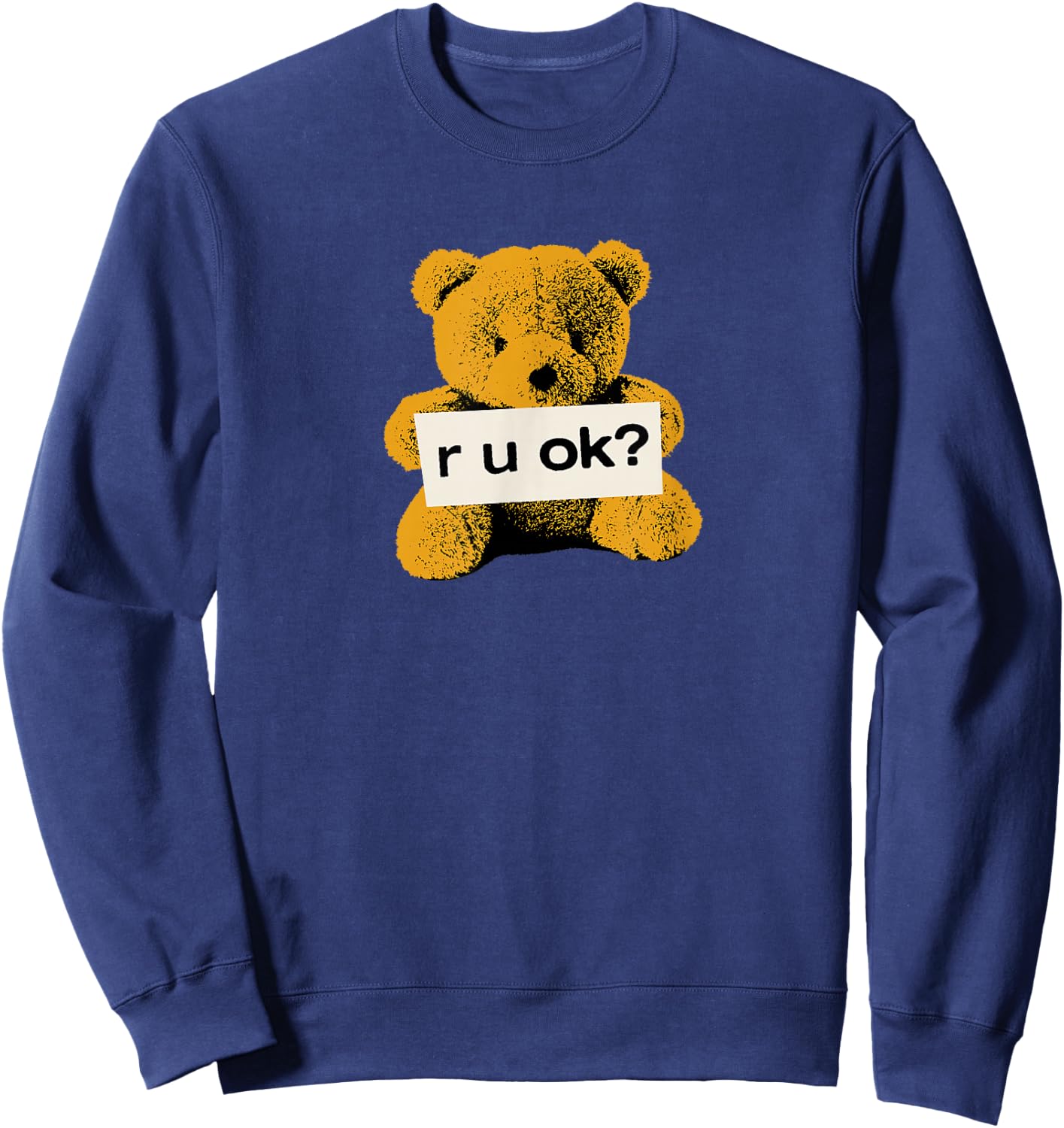 Official Yungblud Teddy r u ok? Black Sweatshirt - Sweatshirt | Navy