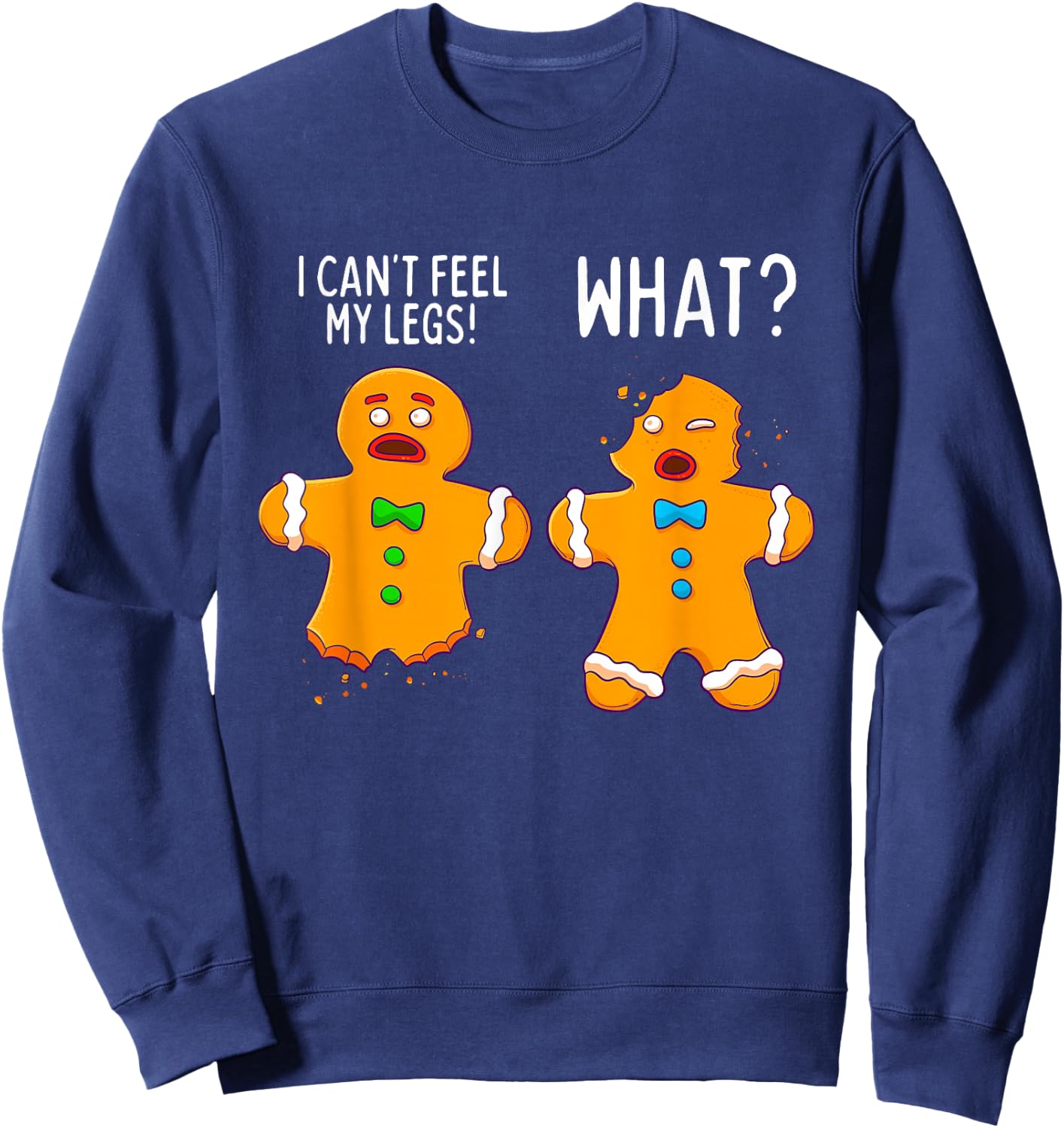 Gingerbread Men Christmas Funny Cookie Baking Gift Sweatshirt - Sweatshirt | Navy