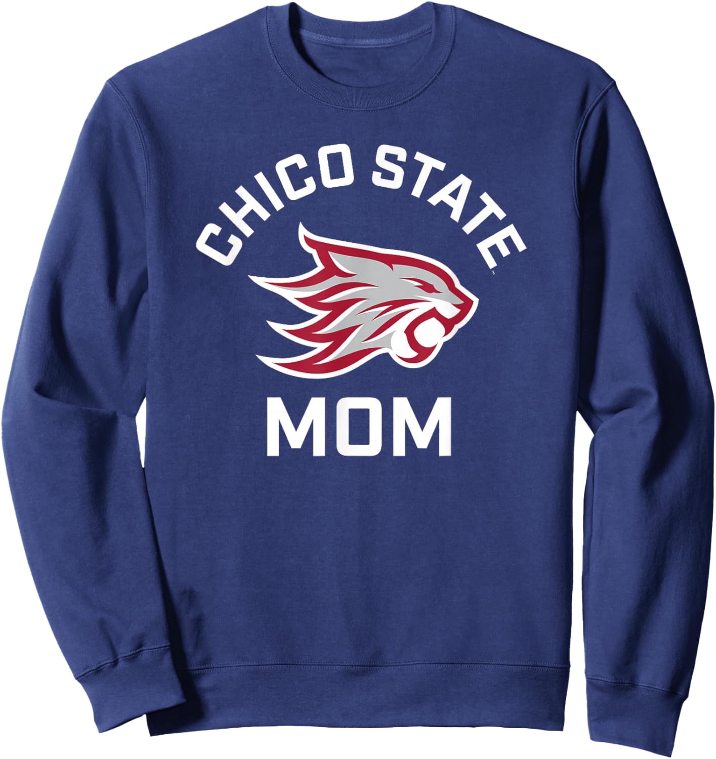 Chico State Wildcats Arched Mom Sweatshirt - Sweatshirt | Navy