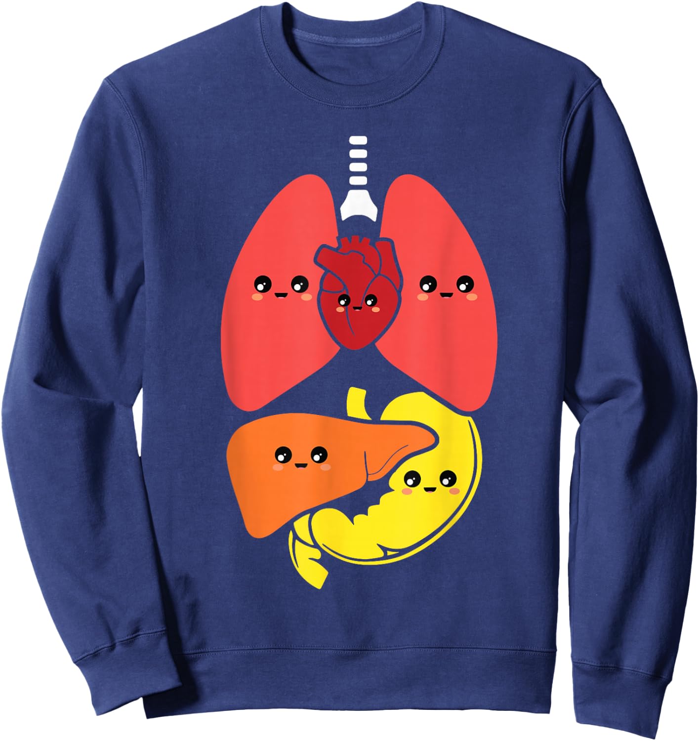 Anatomy Anatomical Body Systems Nurse Sweatshirt - Sweatshirt | Navy