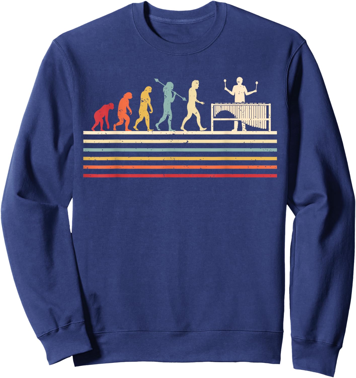 Marimba Evolution Marimba Player Marimba Lover Sweatshirt - Sweatshirt | Navy