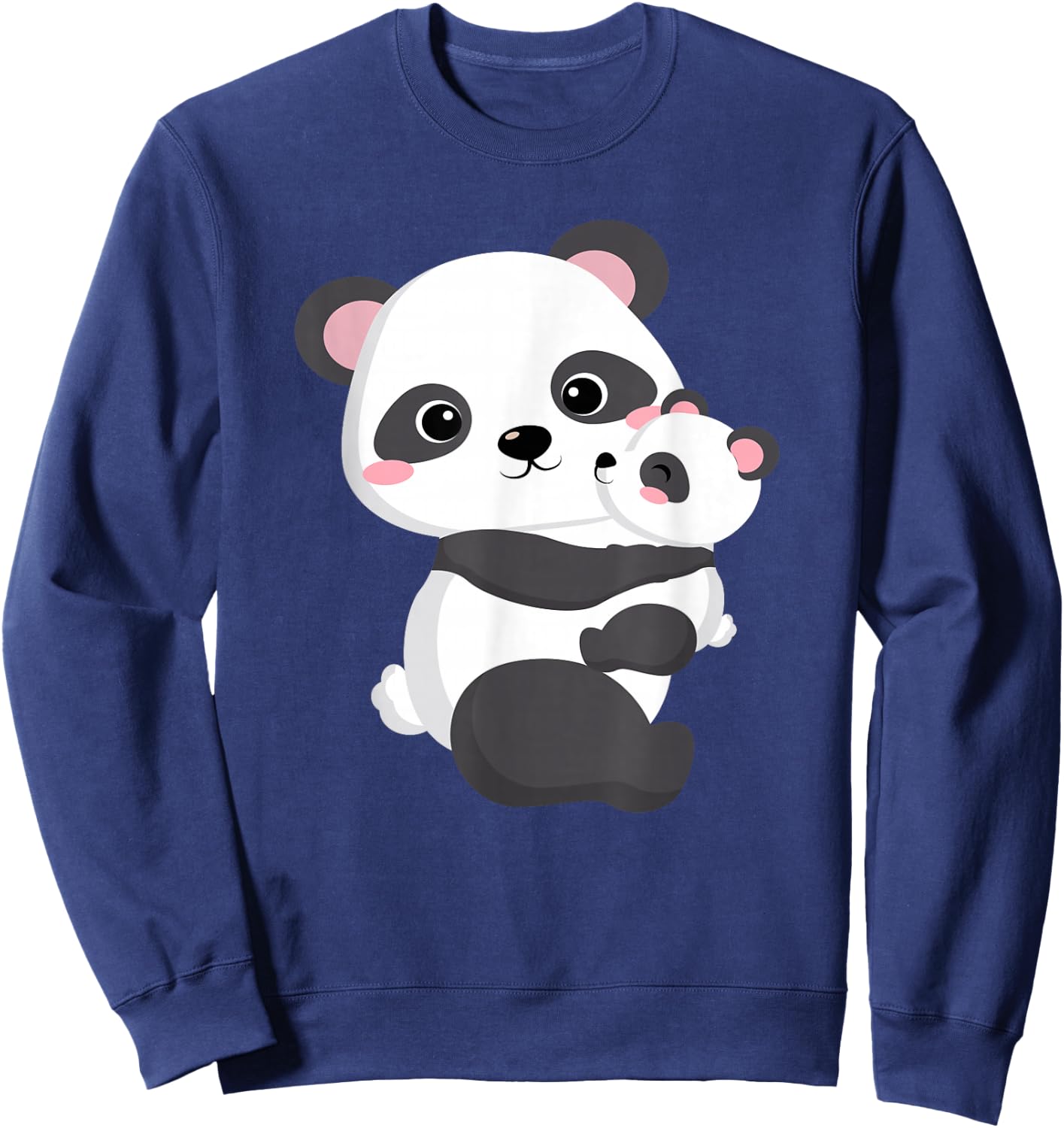 Mommy Panda with Baby, Mum Panda with Baby, Baby Shower Sweatshirt - Sweatshirt | Navy