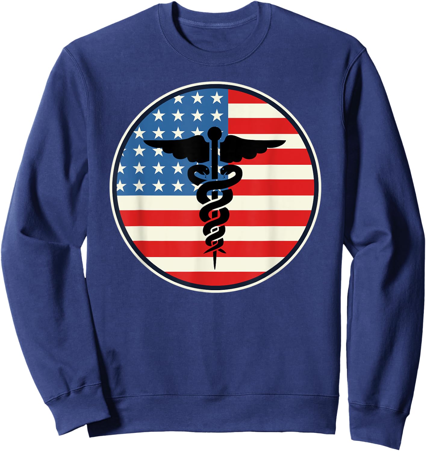 Pharmacist Pharmacy Technician Patriotic US Flag 4th Of July Sweatshirt - Sweatshirt | Navy