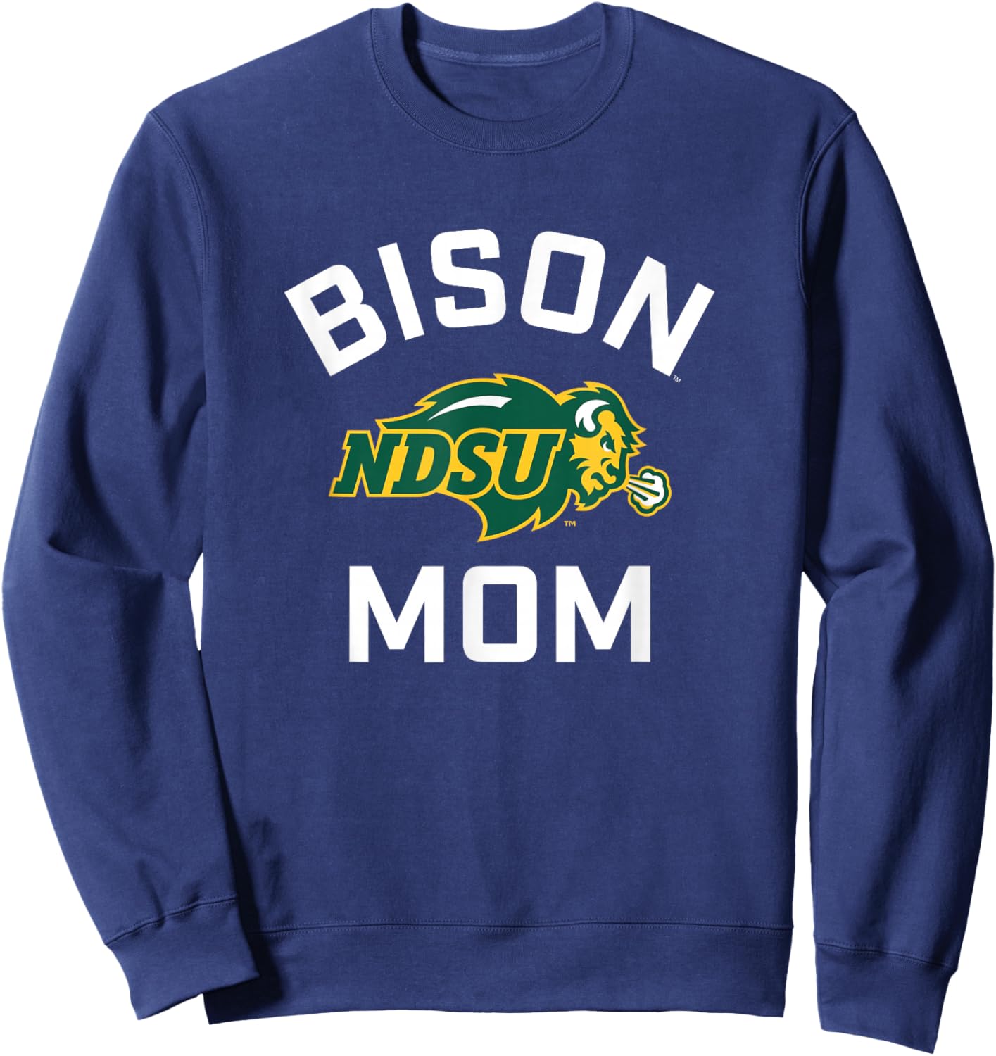 North Dakota State University NDSU Bison Arched Mom Sweatshirt - Sweatshirt | Navy