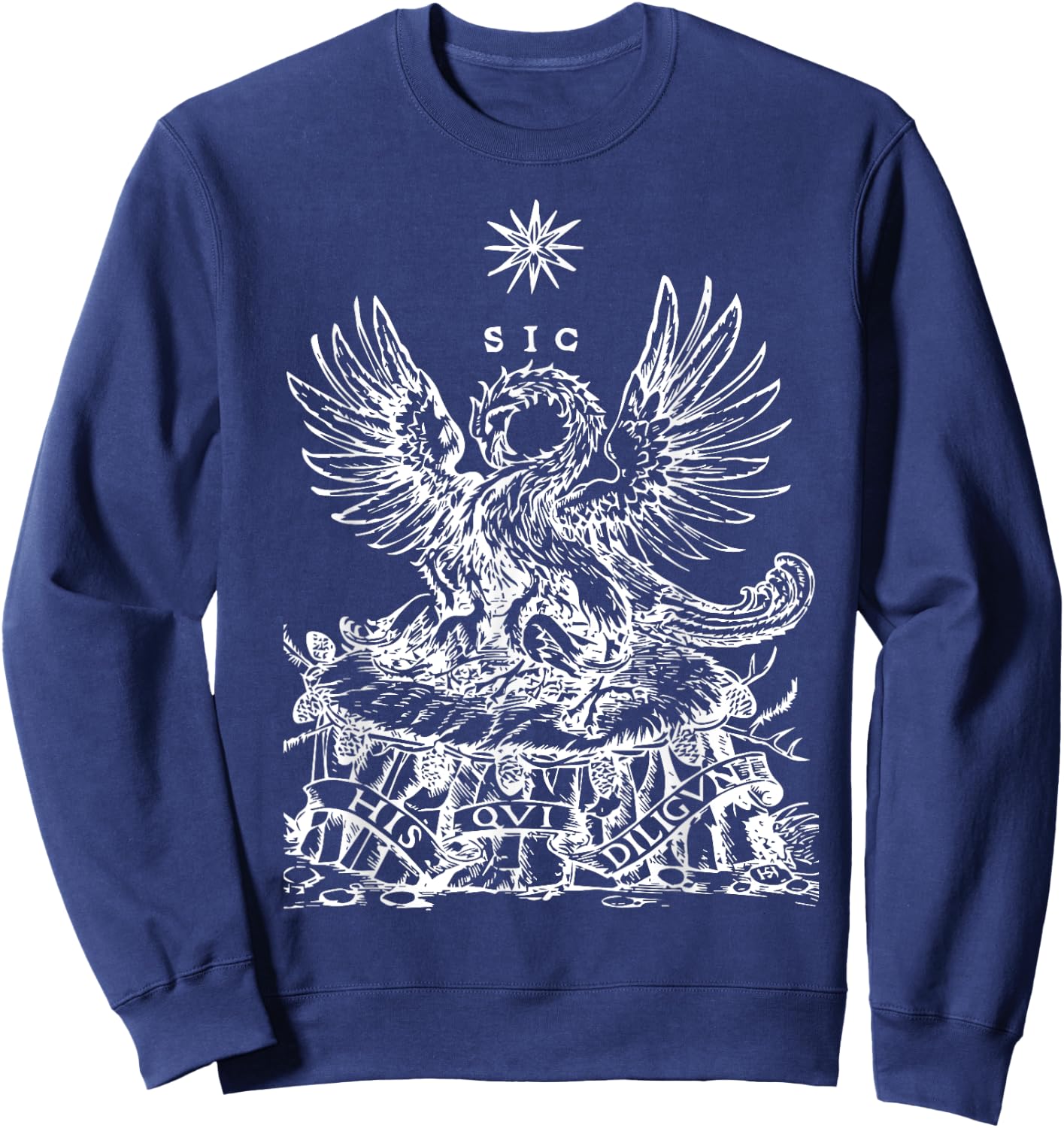 Pelican in Her Piety Traditional Latin Mass Catholic Symbols Sweatshirt - Sweatshirt | Navy