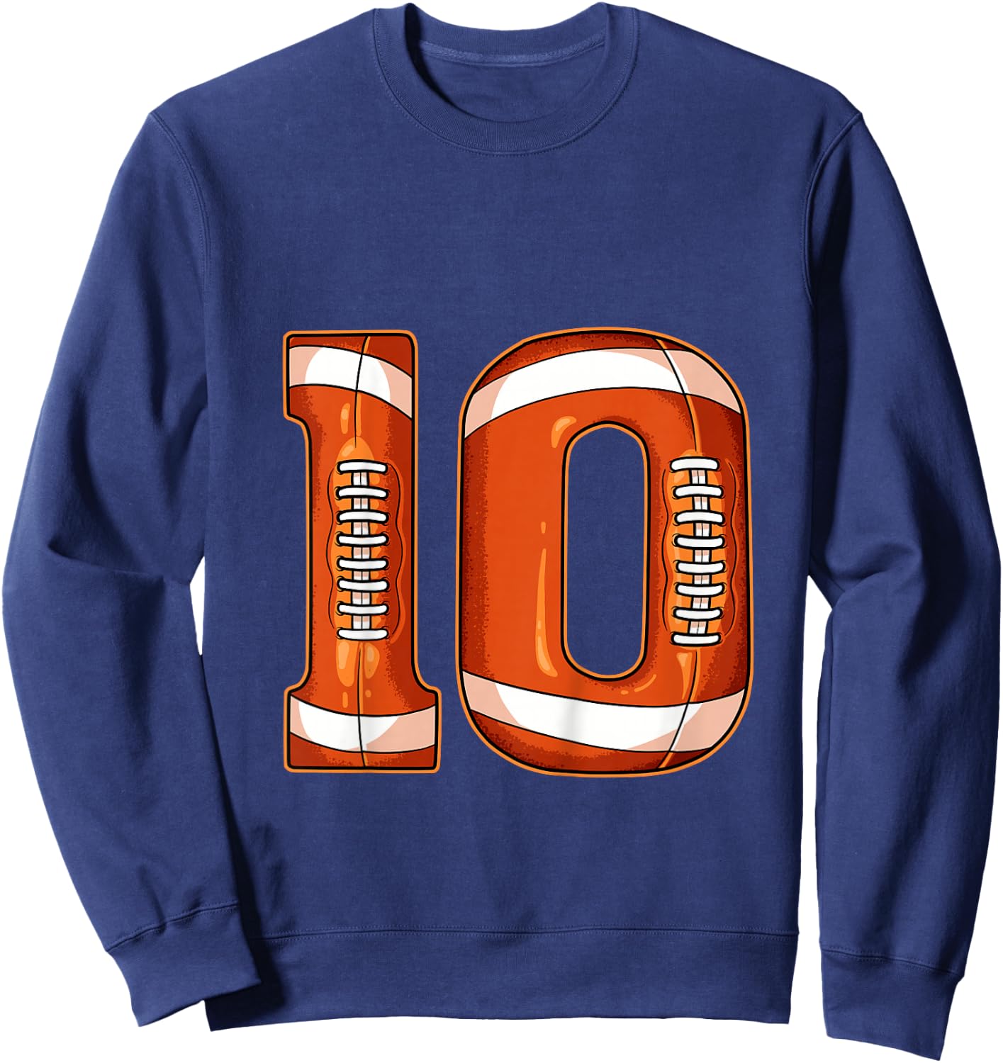 10th Birthday Football Sweatshirt - Sweatshirt | Navy