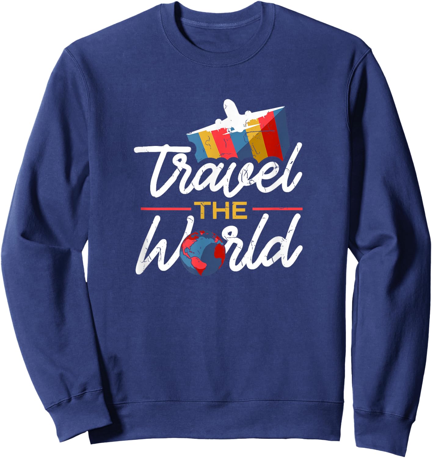 World Trip Travel Around World Tour Traveller Gift Sweatshirt - Sweatshirt | Navy