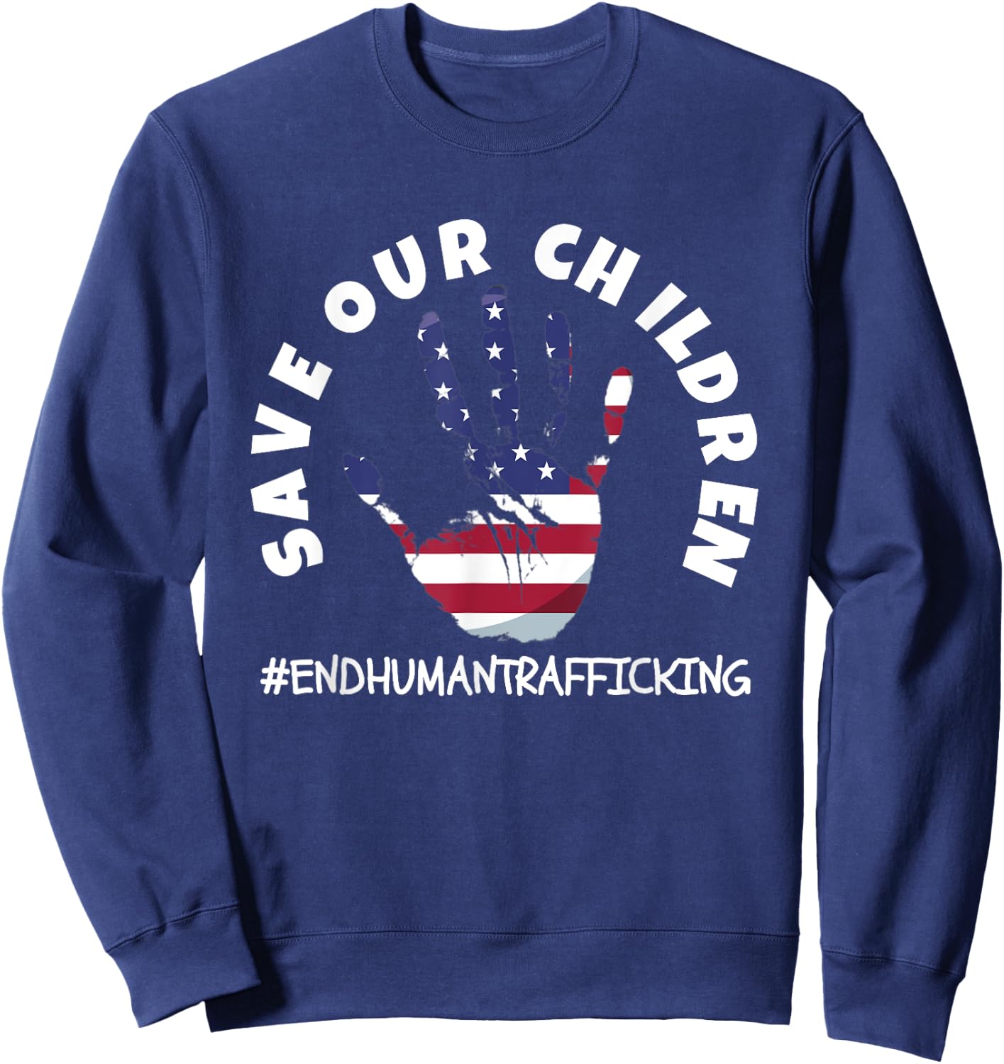 Save Our Children for Patriots Sweatshirt - Sweatshirt | Navy
