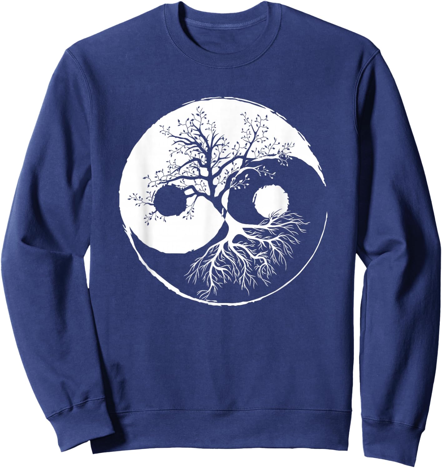 Yin and Yang Tree Balance Buddhism Nature Gift Sweatshirt - Sweatshirt | Navy