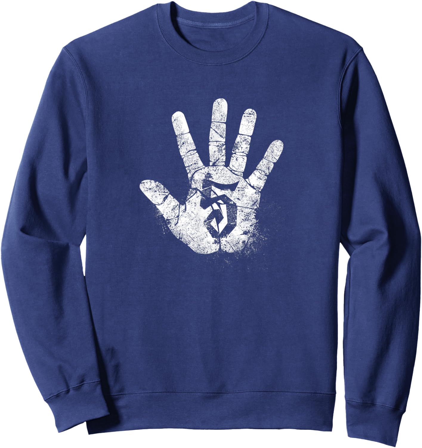 Number 5 Hi Five Hand Sign Hello Greeting Play Games Academy Sweatshirt - Sweatshirt | Navy