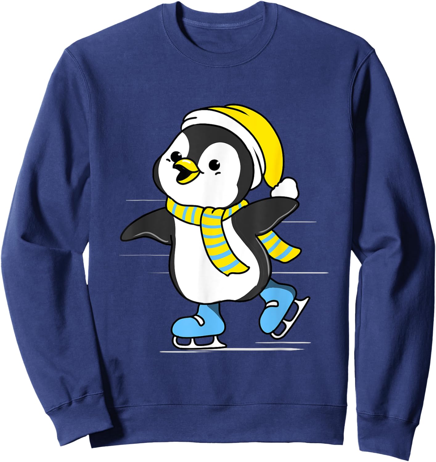 Penguin Ice Skating Sweatshirt - Sweatshirt | Navy