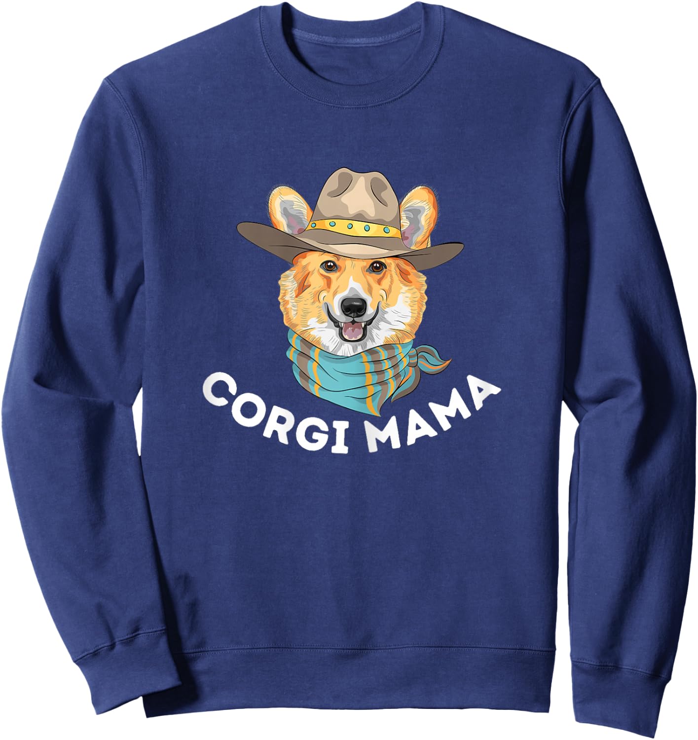 Corgi Mama - Cute Welsh Corgi Owner Dog Lover Sweatshirt - Sweatshirt | Navy