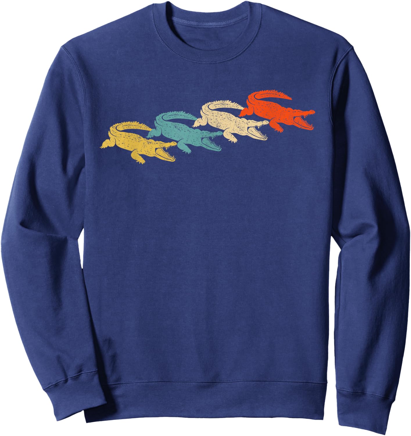 Retro Crocodile Alligator Sweatshirt - Sweatshirt | Navy