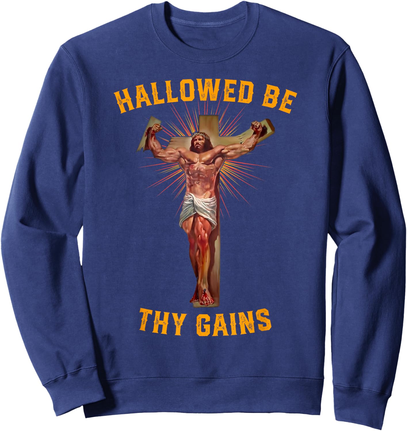 Hallowed Be Thy Gains Sweatshirt - Sweatshirt | Navy