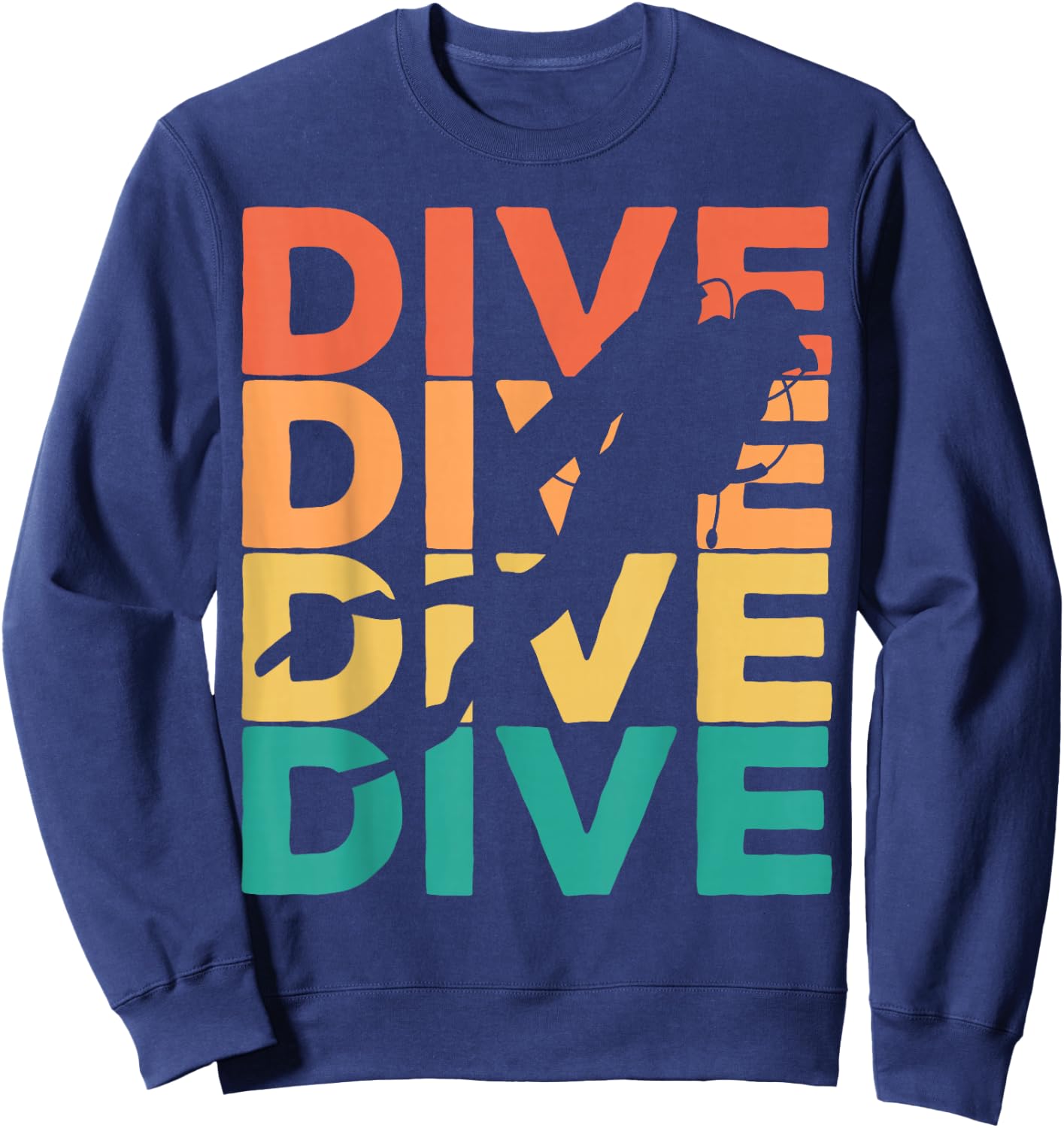 Retro Vintage Diving Gift Scuba Divers Sweatshirt - Sweatshirt | Navy