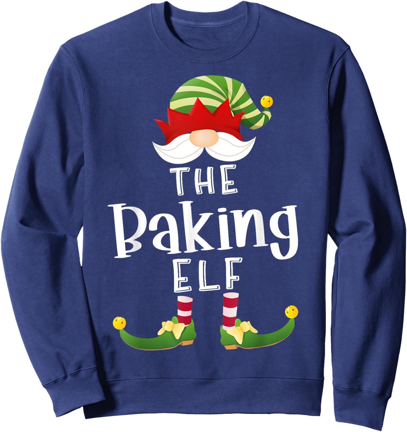 Baking Elf Group Christmas Funny Pajama Party Sweatshirt - Sweatshirt | Navy