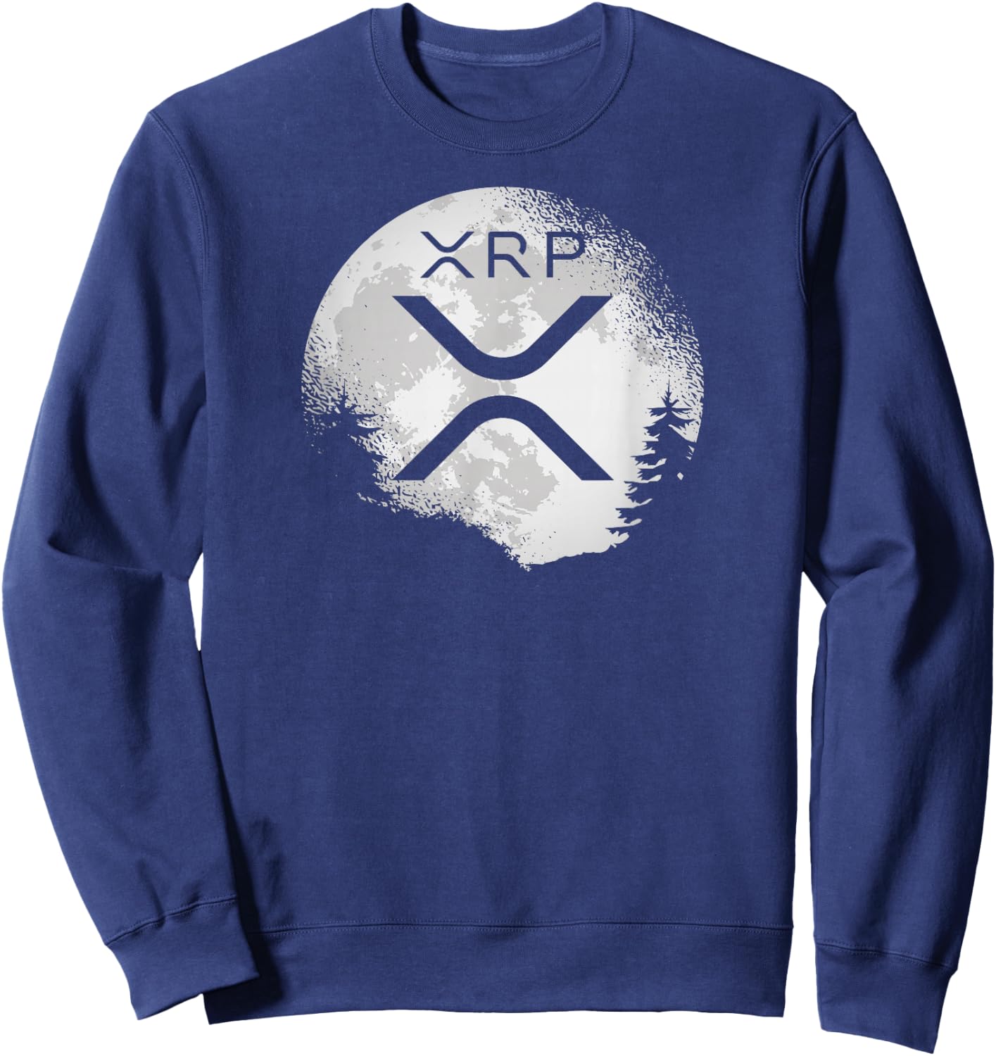 XRP Hodl To The Moon Crypto Sweatshirt - Sweatshirt | Navy