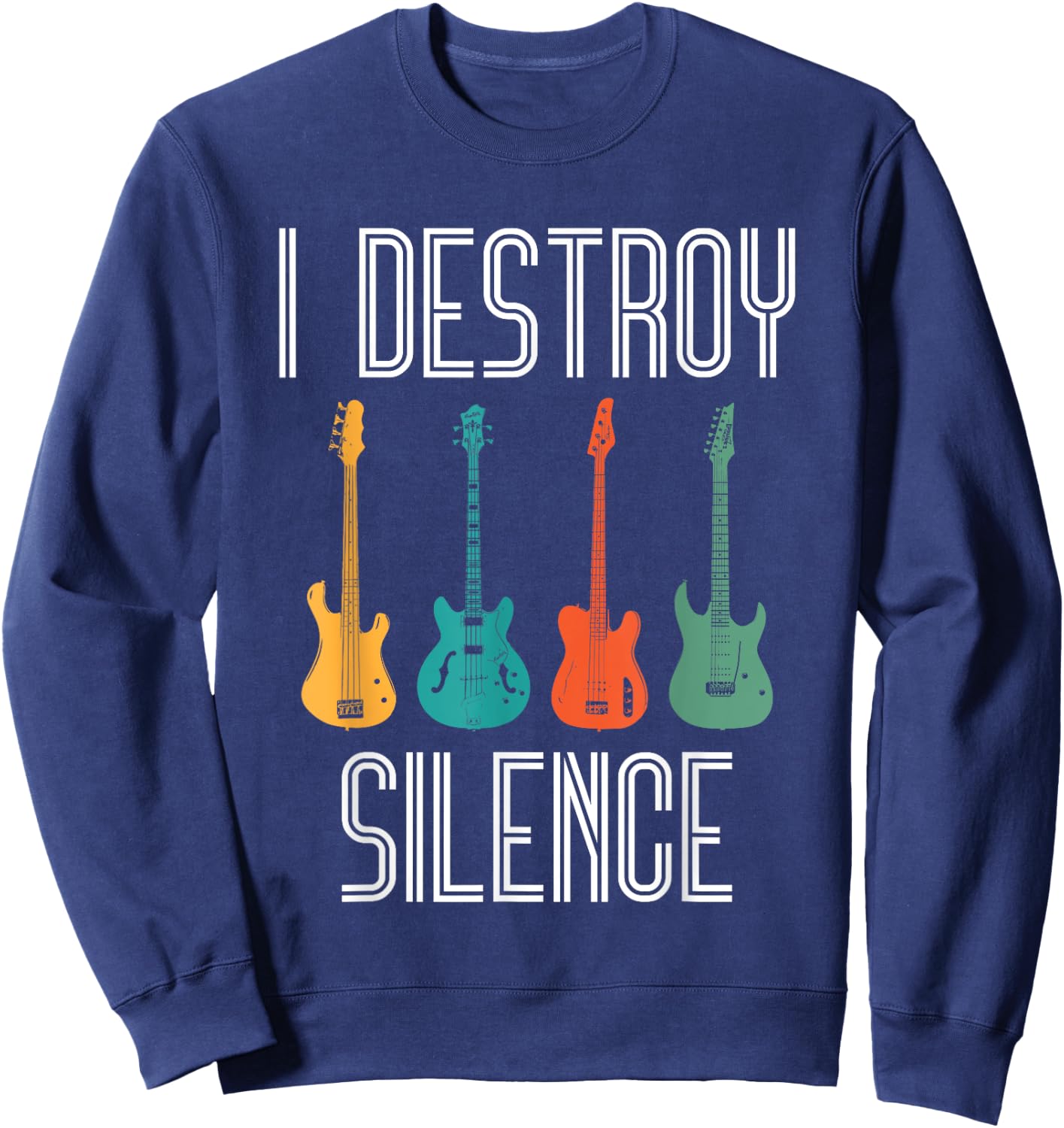 Guitar Vintage Guitar Player Gift Sweatshirt - Sweatshirt | Navy