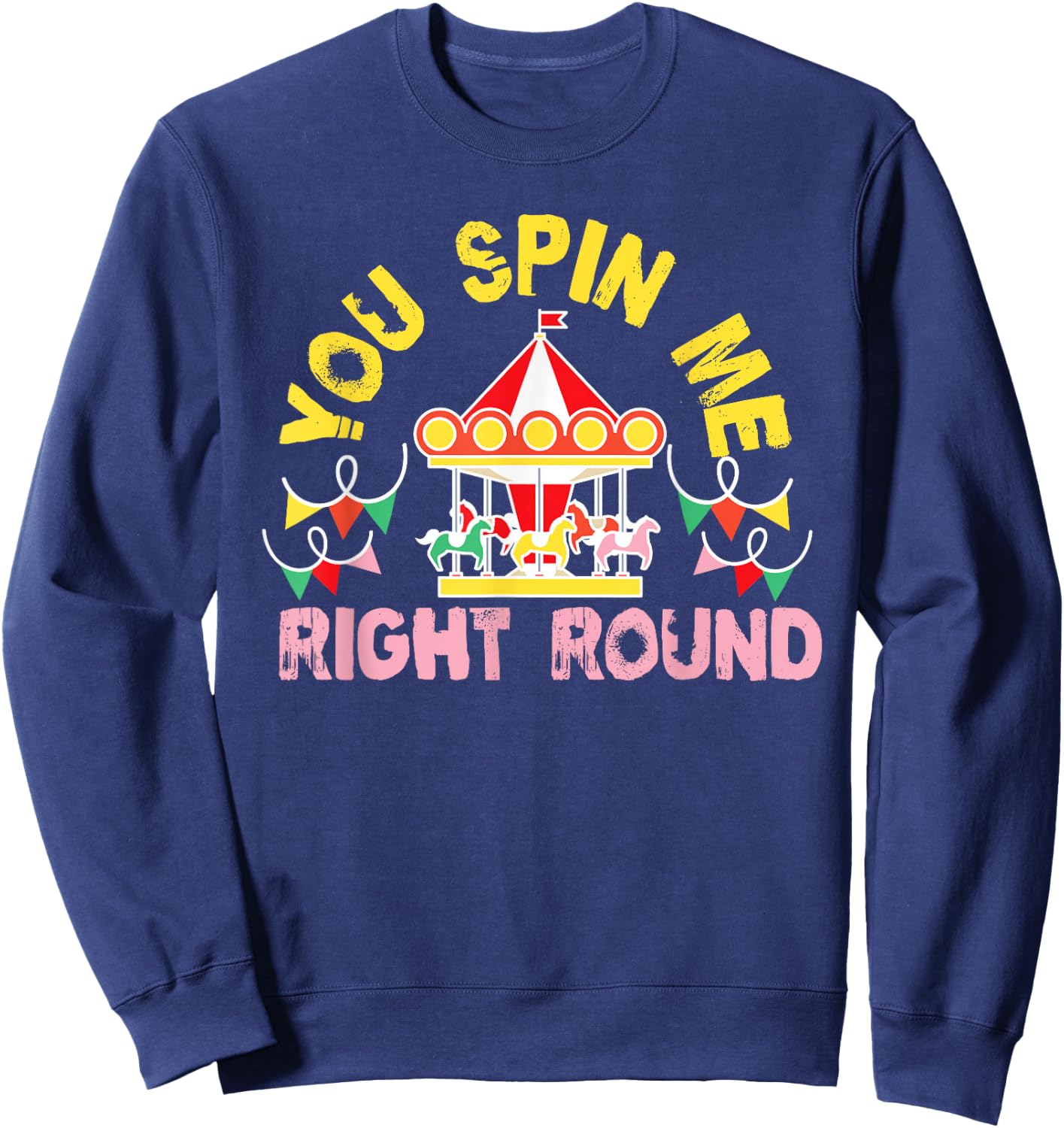 Cute Carousel Horse Merry-Go-Round for Girls Sweatshirt - Sweatshirt | Navy