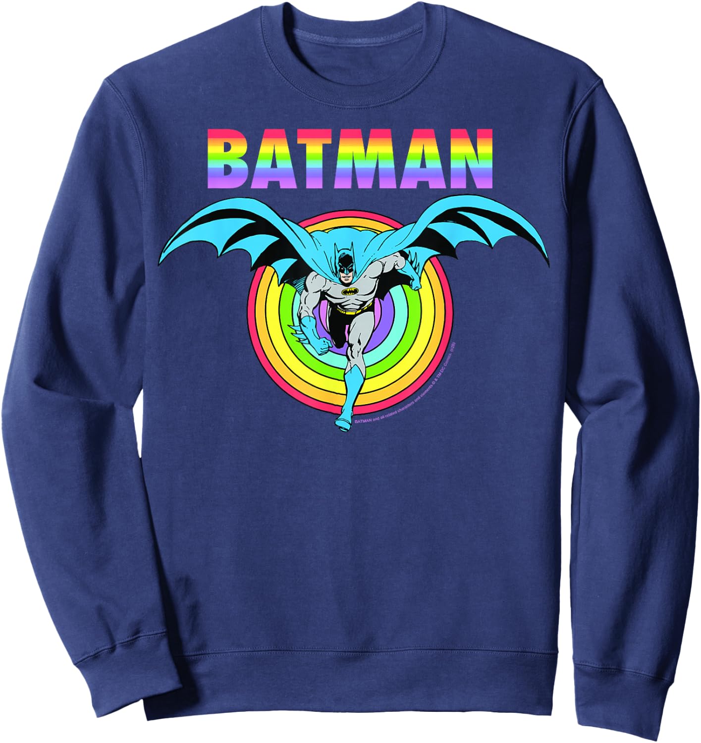 DC Comics Pride Batman Rainbow Run Sweatshirt - Sweatshirt | Navy