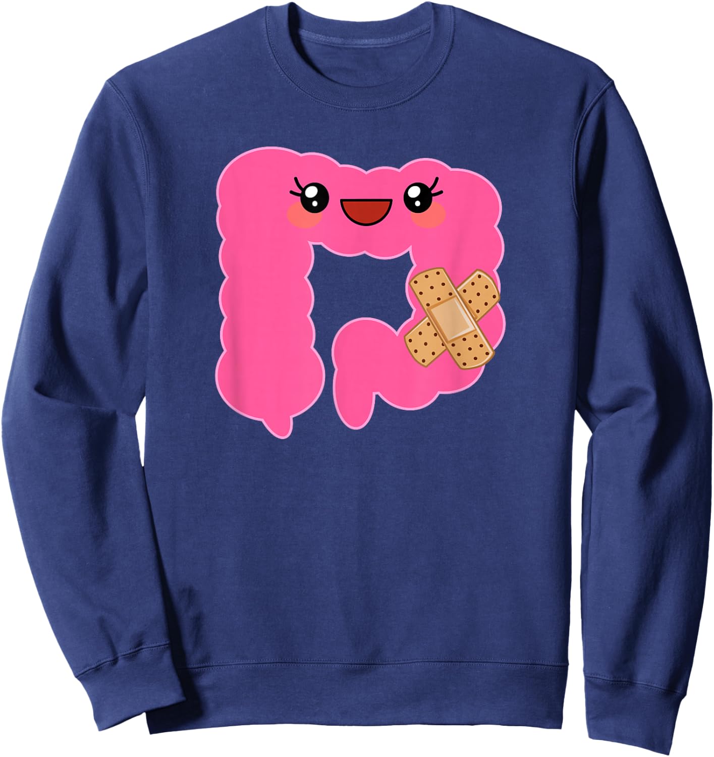 Funny Colon Crohns Disease Colitis Surgery Gift - Funny Colon - Adult - Black - Small - Short Sleeve - Cotton 60% Polyester 40% Sweatshirt - Sweatshirt | Navy